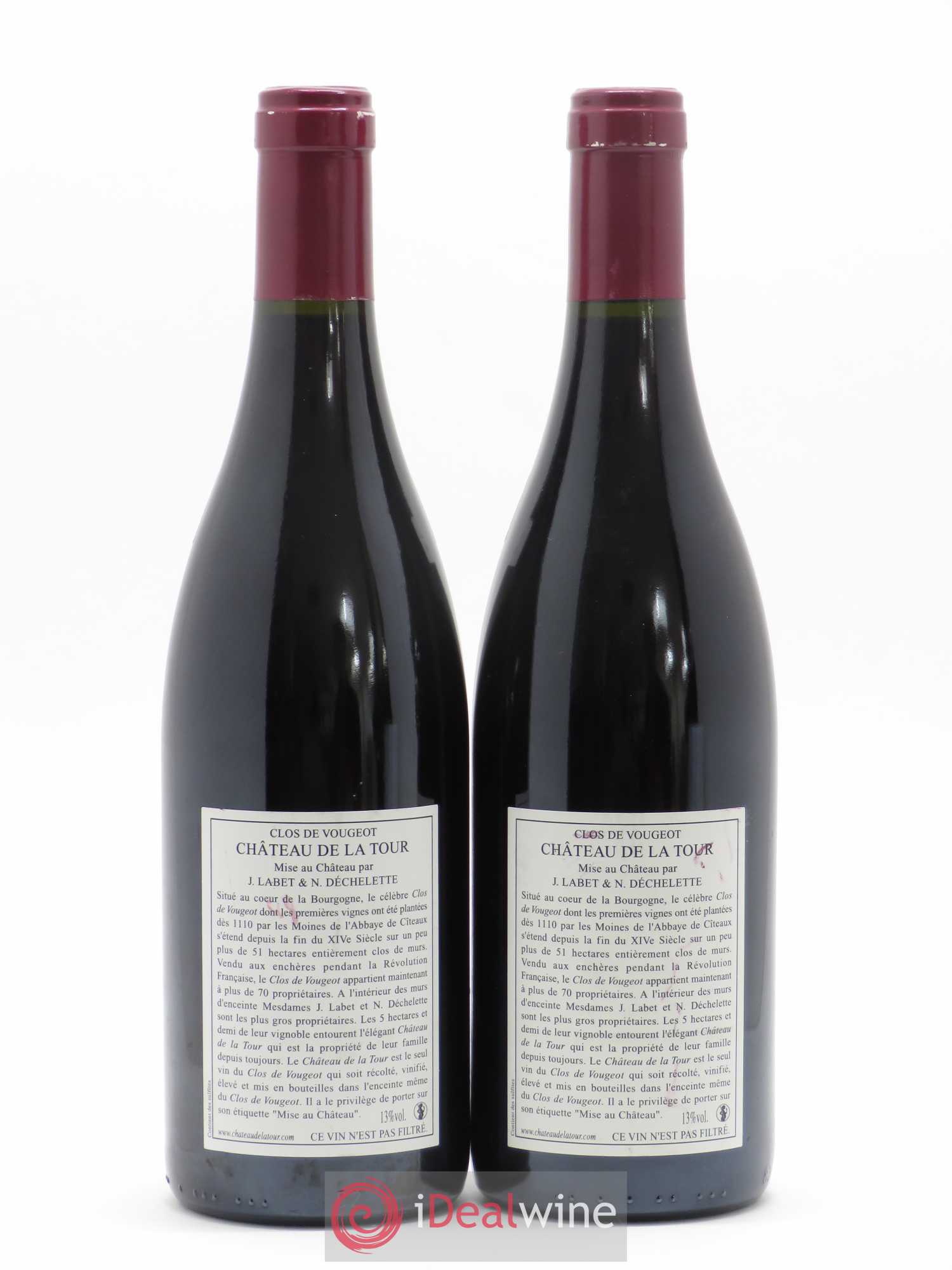 Clos de Vougeot Grand Cru Vieilles Vignes Château de La Tour 2007 - Lot de 2 bouteilles - 1