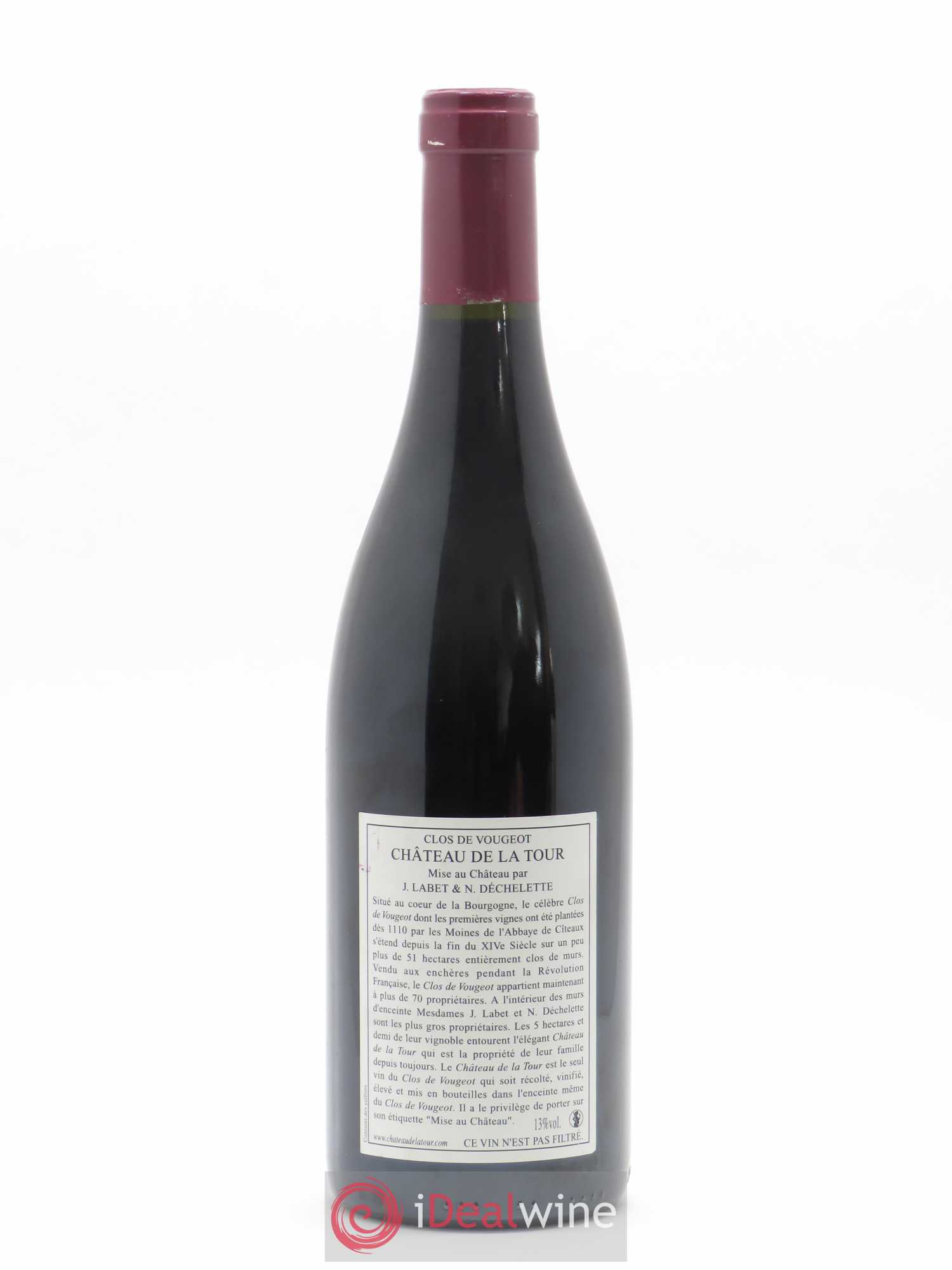 Clos de Vougeot Grand Cru Vieilles Vignes Château de La Tour  (sans prix de réserve) 2007 - Lot de 1 bouteille - 1