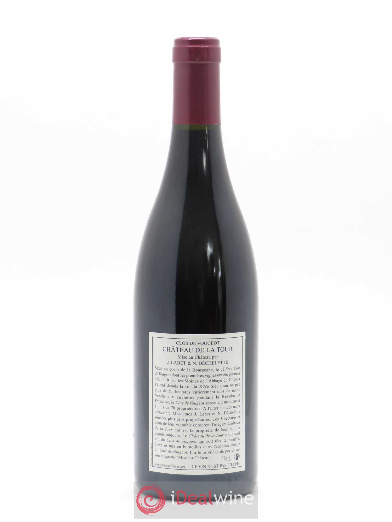 Clos de Vougeot Grand Cru Vieilles Vignes Château de La Tour 2007 - Lot de 1 bouteille - 1