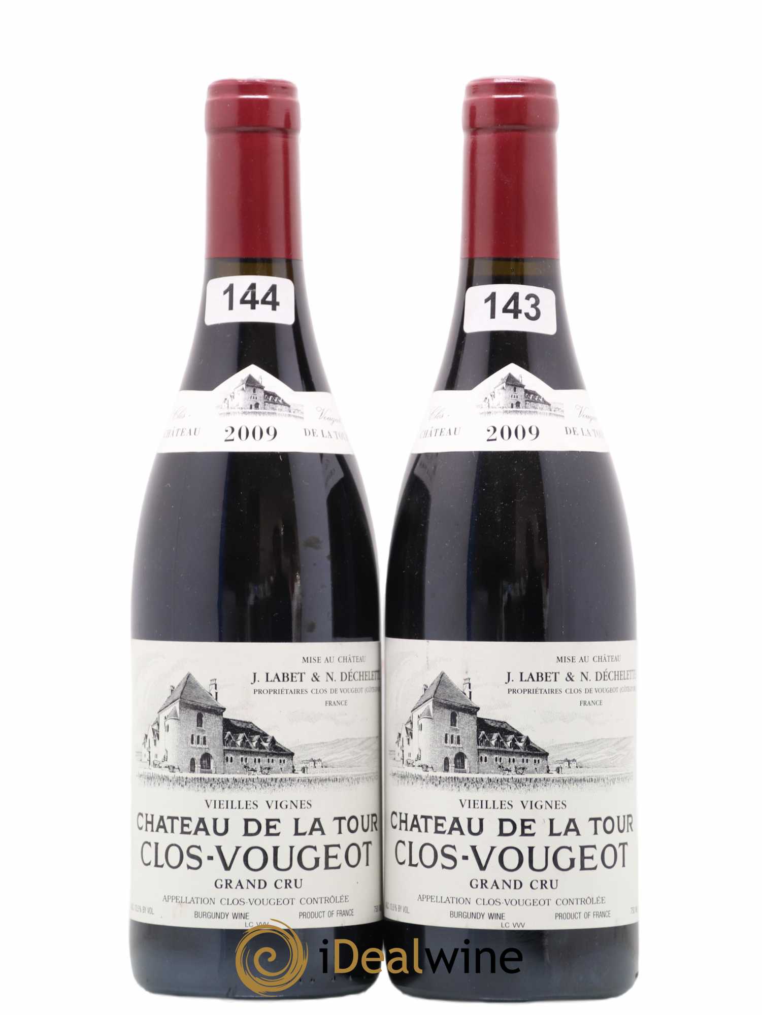 Clos de Vougeot Grand Cru Vieilles Vignes Château de La Tour 2009 - Lot de 2 bouteilles - 0