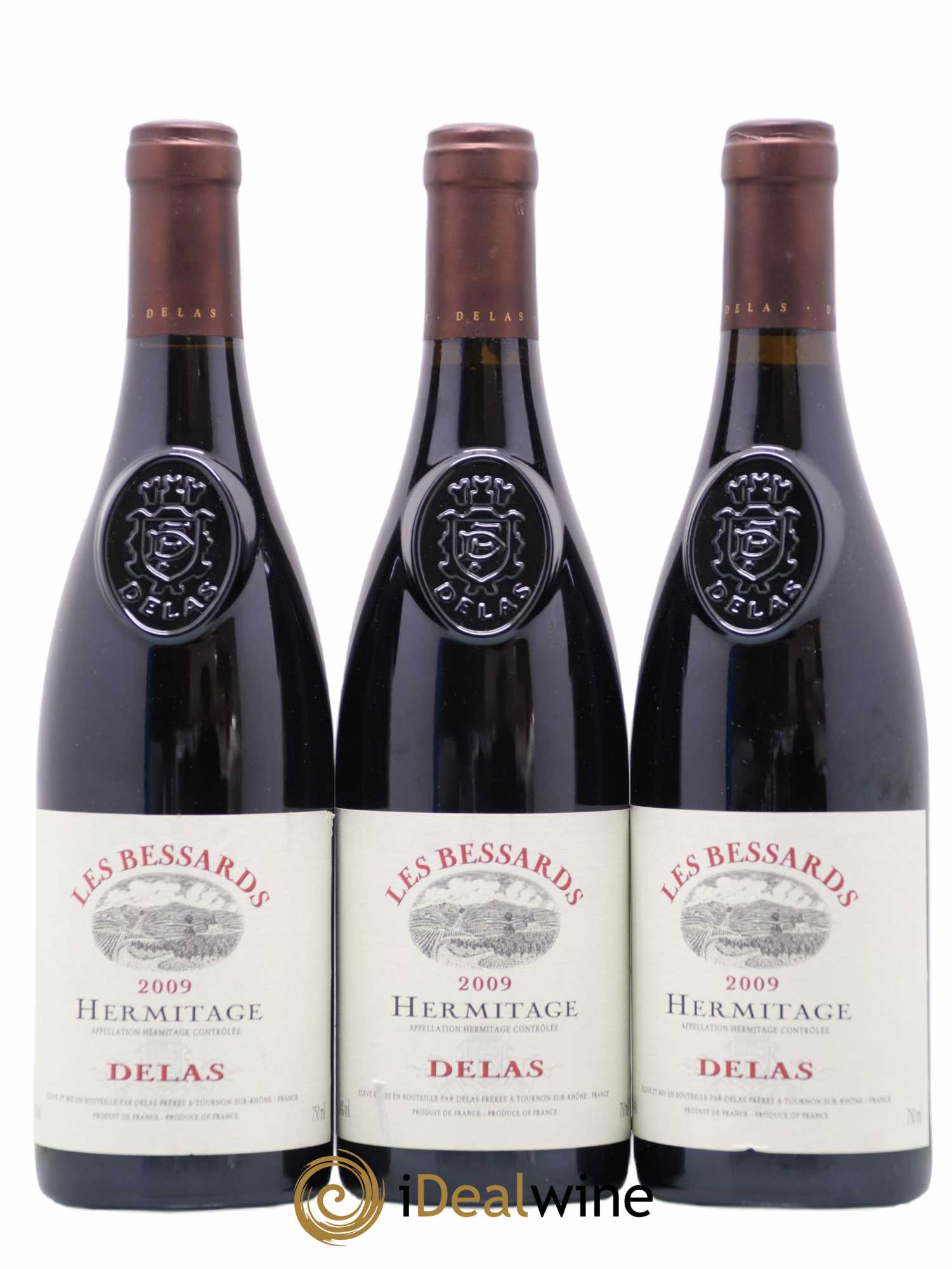 Hermitage Les Bessards Delas Frères (sans prix de réserve) 2009 - Lot de 3 bouteilles - 0