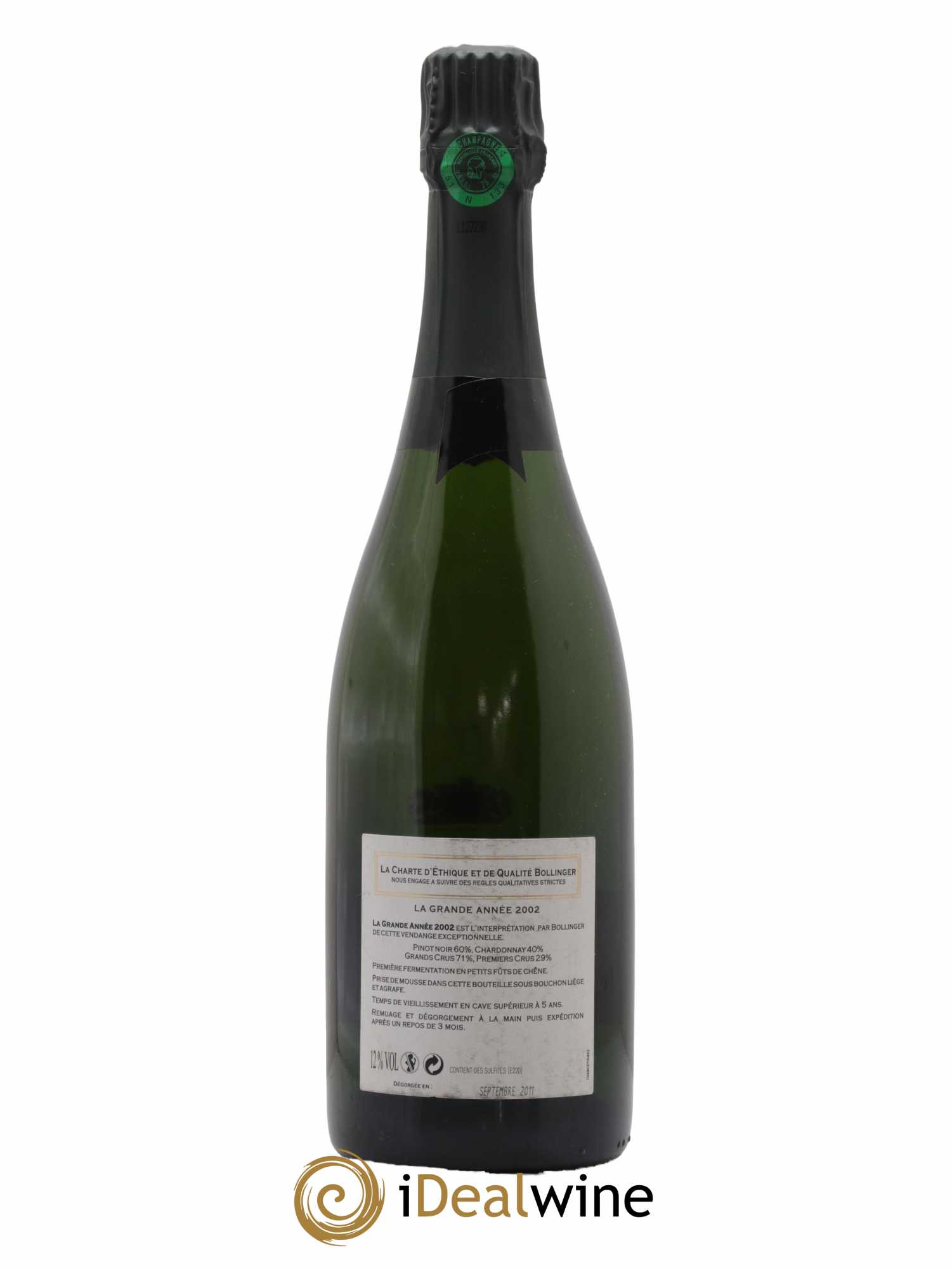 La Grande Année Brut Bollinger 2002 - Lot de 1 bouteille - 1