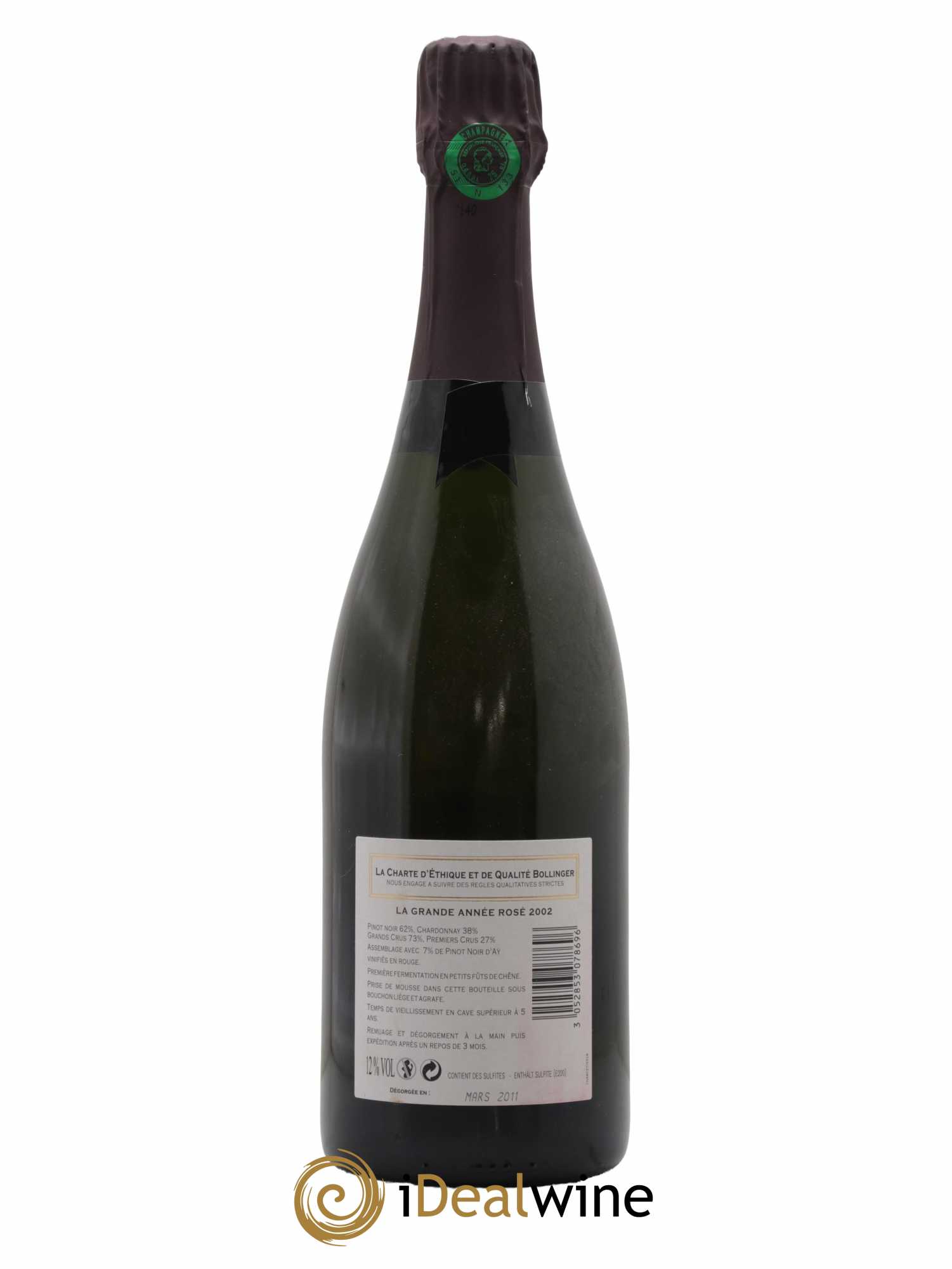 Grande Année Brut Bollinger 2002 - Lot de 1 bouteille - 1