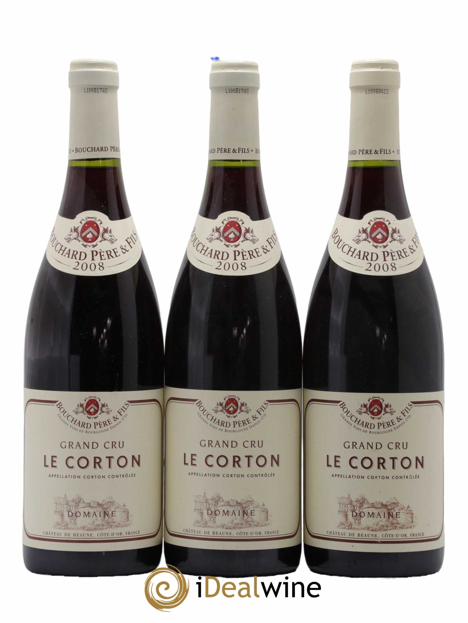 Corton Grand Cru Le Corton Bouchard Père & Fils 2008 - Lot de 3 bouteilles - 0