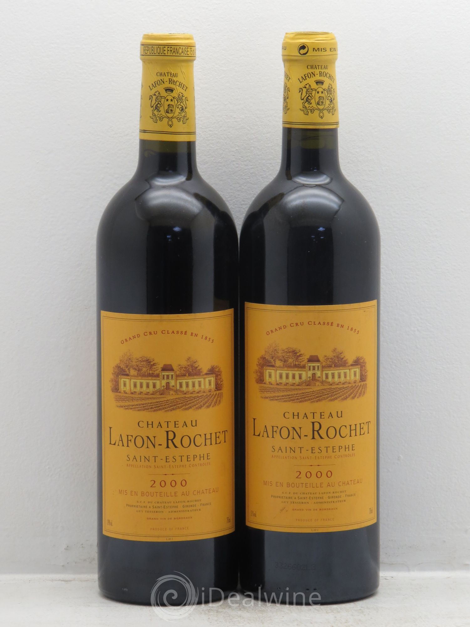 Château Lafon Rochet 4ème Grand Cru Classé 2000 - Lot de 2 bouteilles - 0