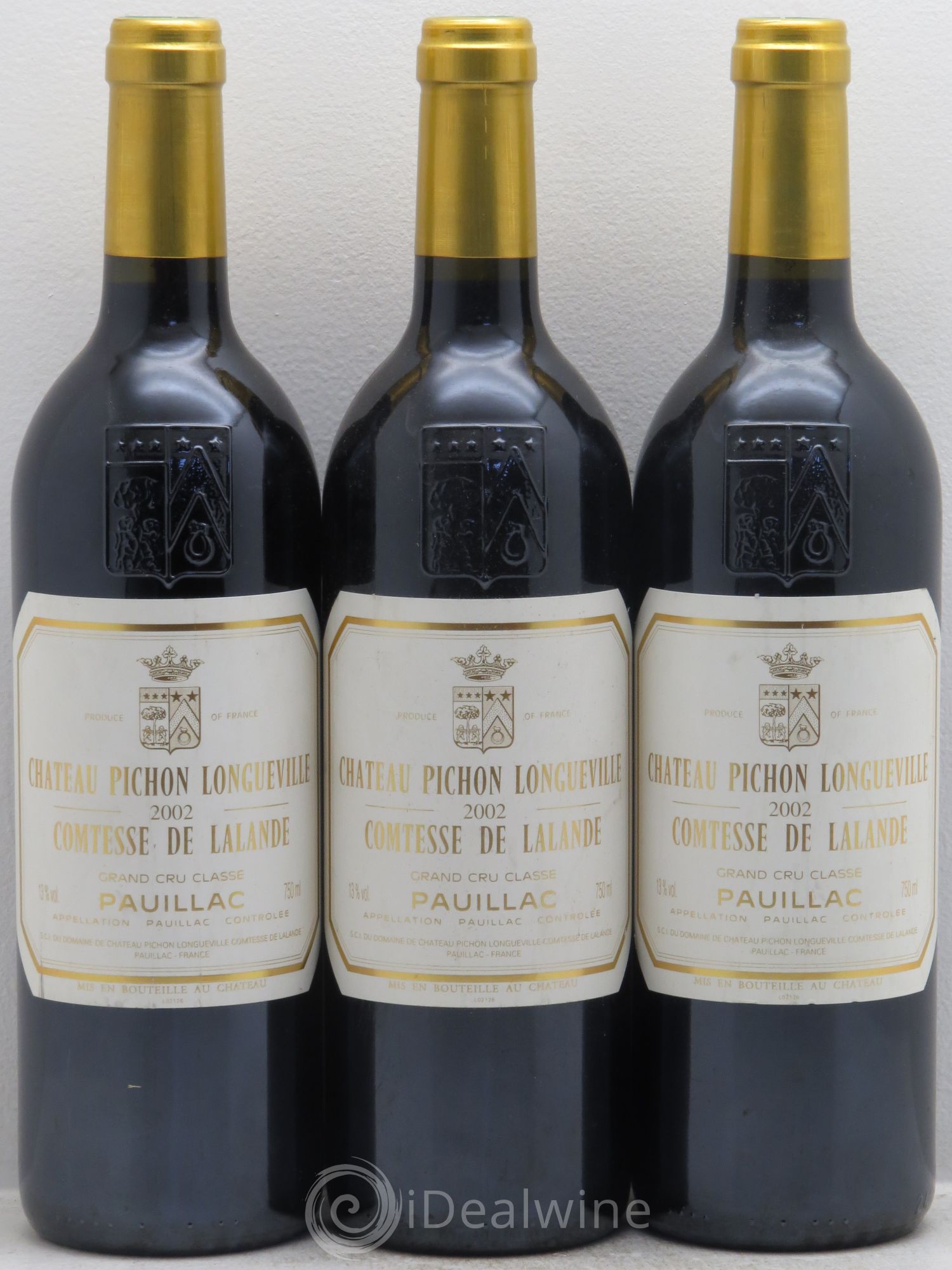 Château Pichon Longueville Comtesse de Lalande 2ème Grand Cru Classé 2002 - Lot de 3 bouteilles - 0