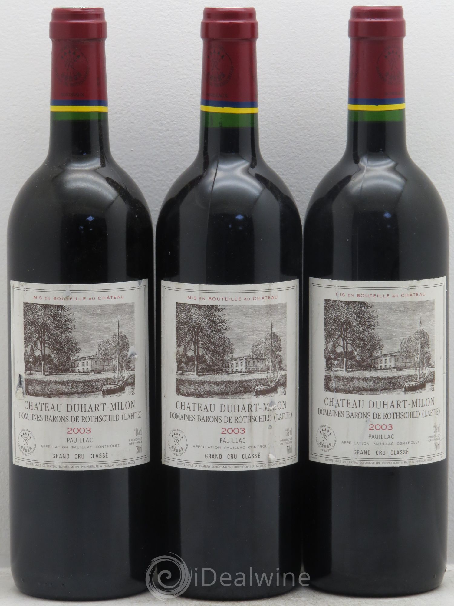 Château Duhart-Milon 4ème Grand Cru Classé 2003 - Lot de 3 bouteilles - 0