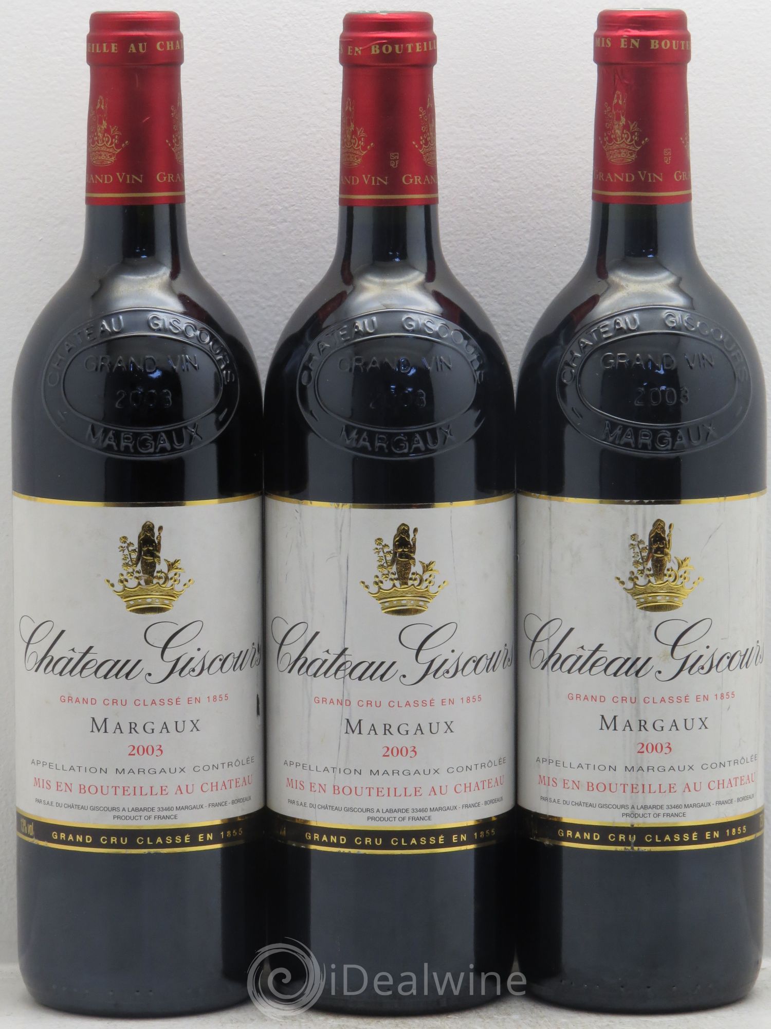 Château Giscours 3ème Grand Cru Classé 2003 - Lot de 3 bouteilles - 0