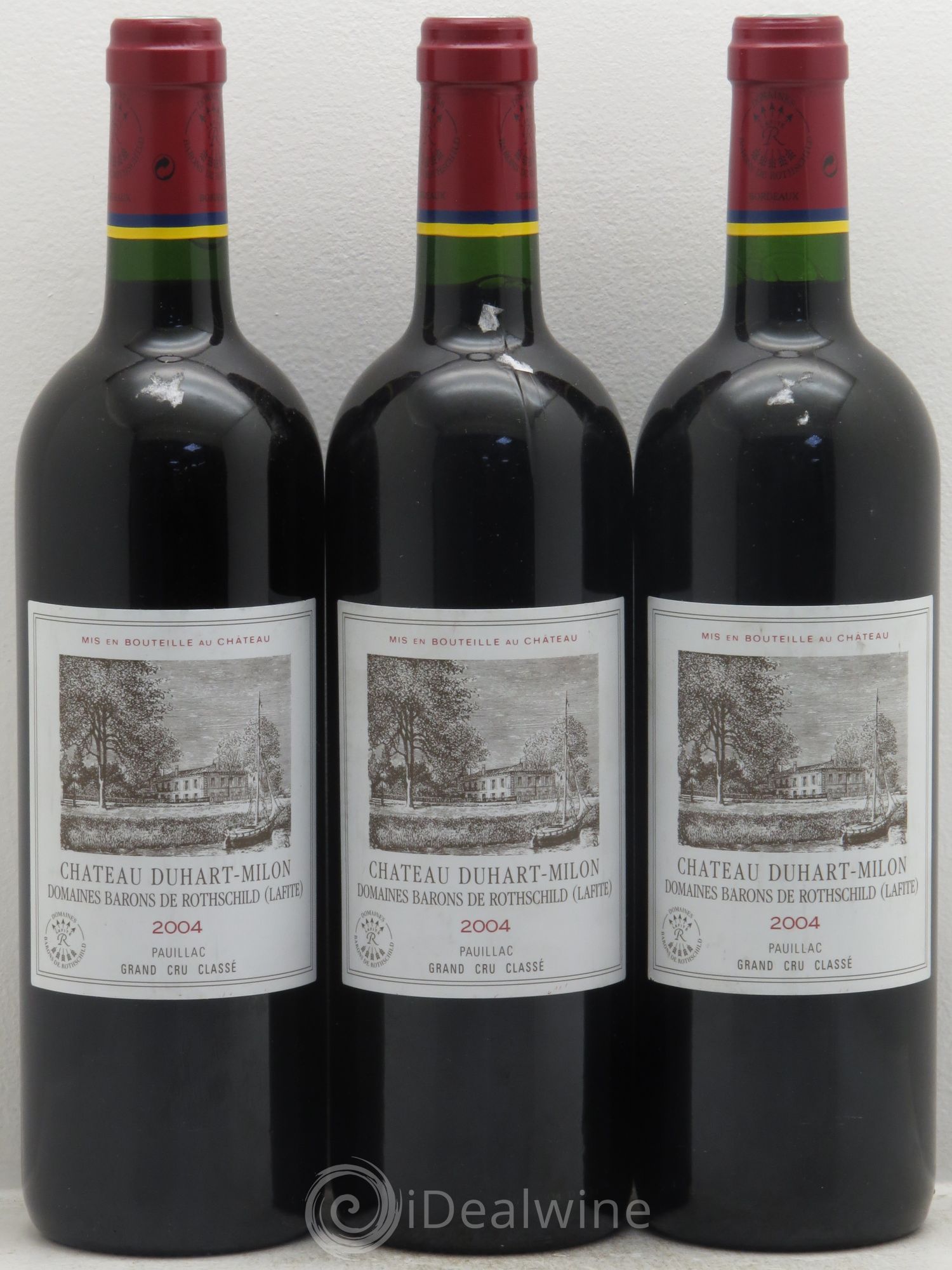 Château Duhart-Milon 4ème Grand Cru Classé 2004 - Lot de 3 bouteilles - 0