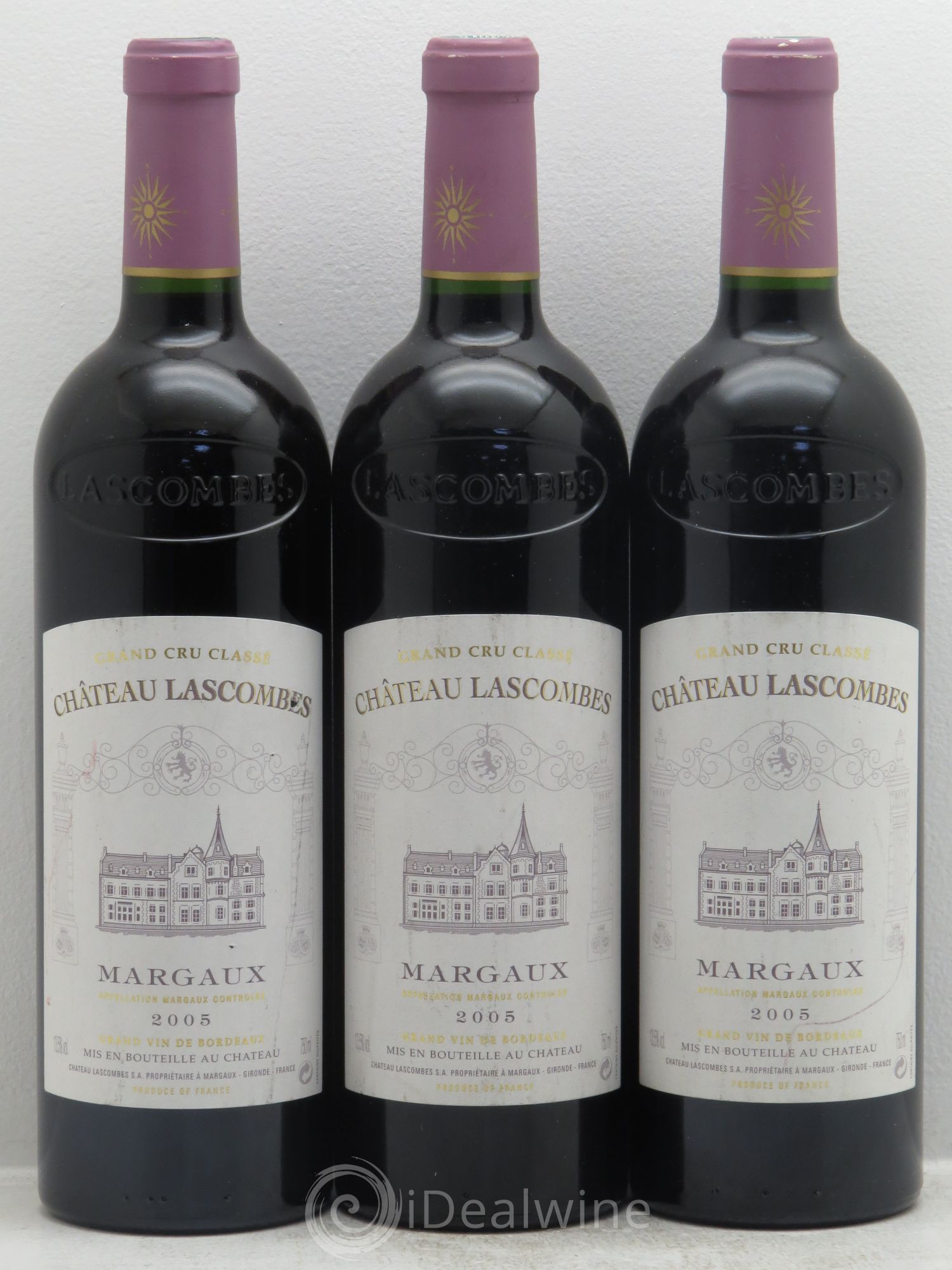 Château Lascombes 2ème Grand Cru Classé 2005 - Lot de 3 bouteilles - 0