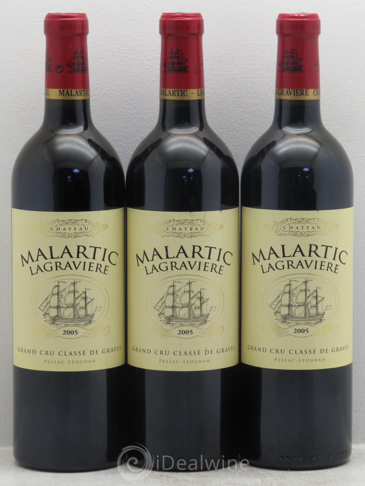 Château Malartic-Lagravière Cru Classé de Graves 2005 - Lot de 3 bouteilles - 0