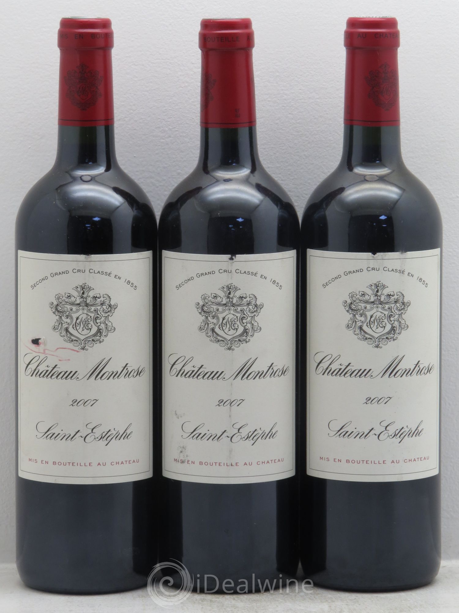 Château Montrose 2ème Grand Cru Classé 2007 - Lot de 3 bouteilles - 0