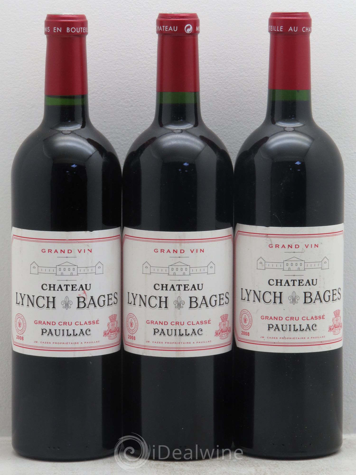 Château Lynch Bages 5ème Grand Cru Classé 2008 - Lot de 3 bouteilles - 0