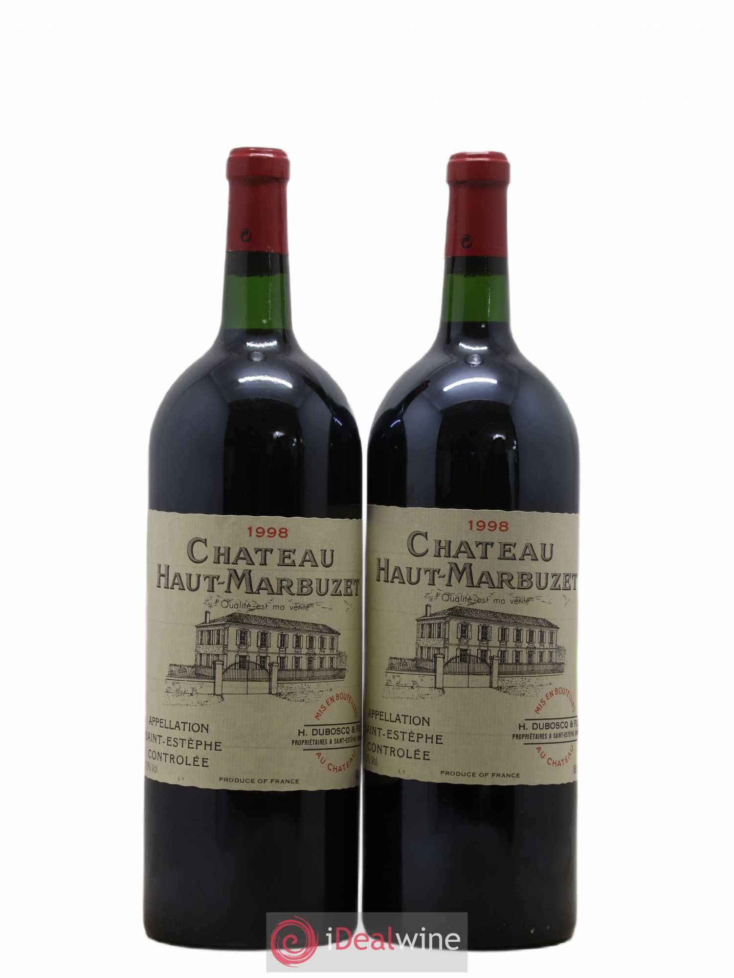 Château Haut Marbuzet 1998 - Lot de 2 magnums - 0