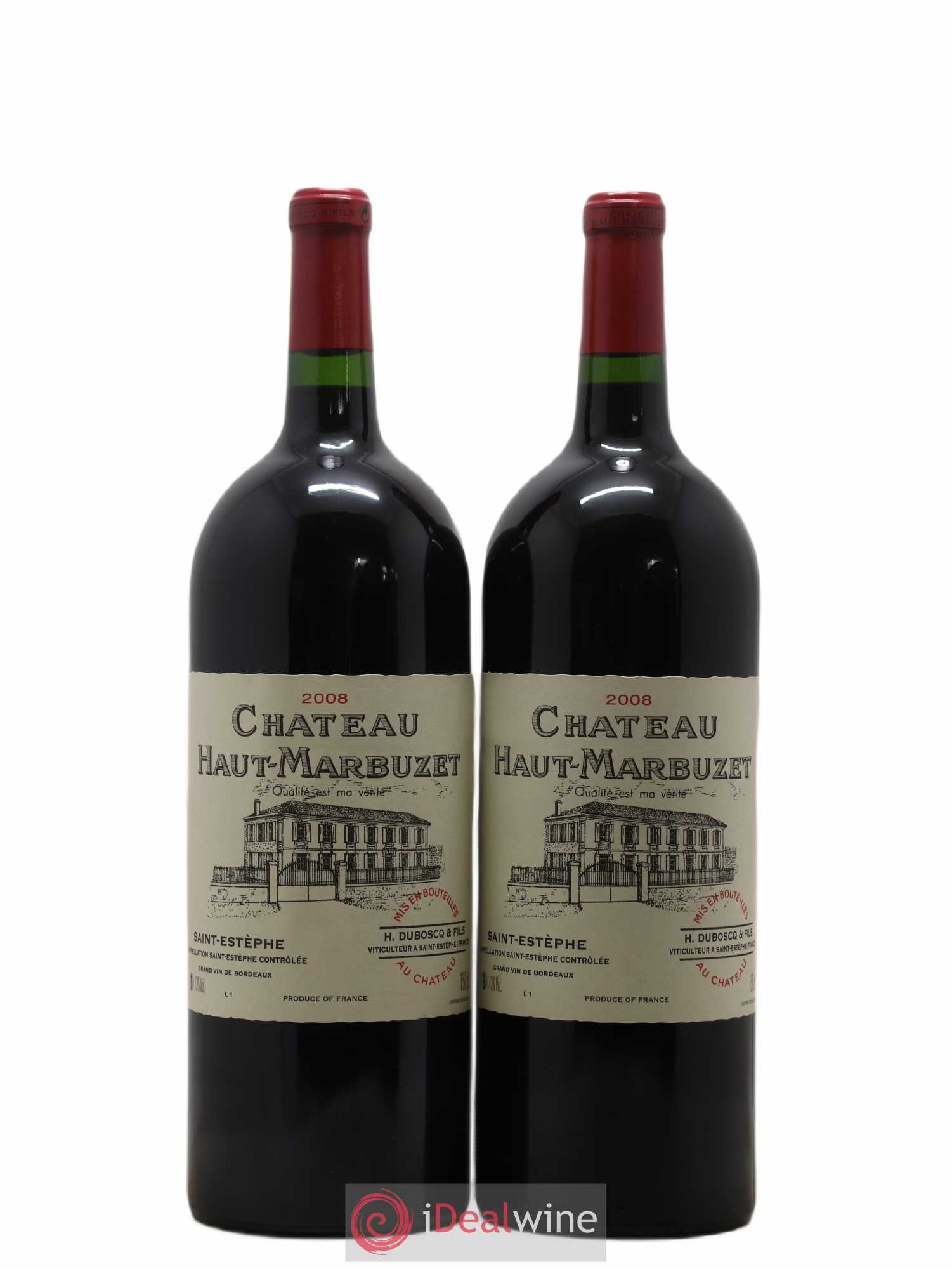Château Haut Marbuzet 2008 - Lot de 2 magnums - 0
