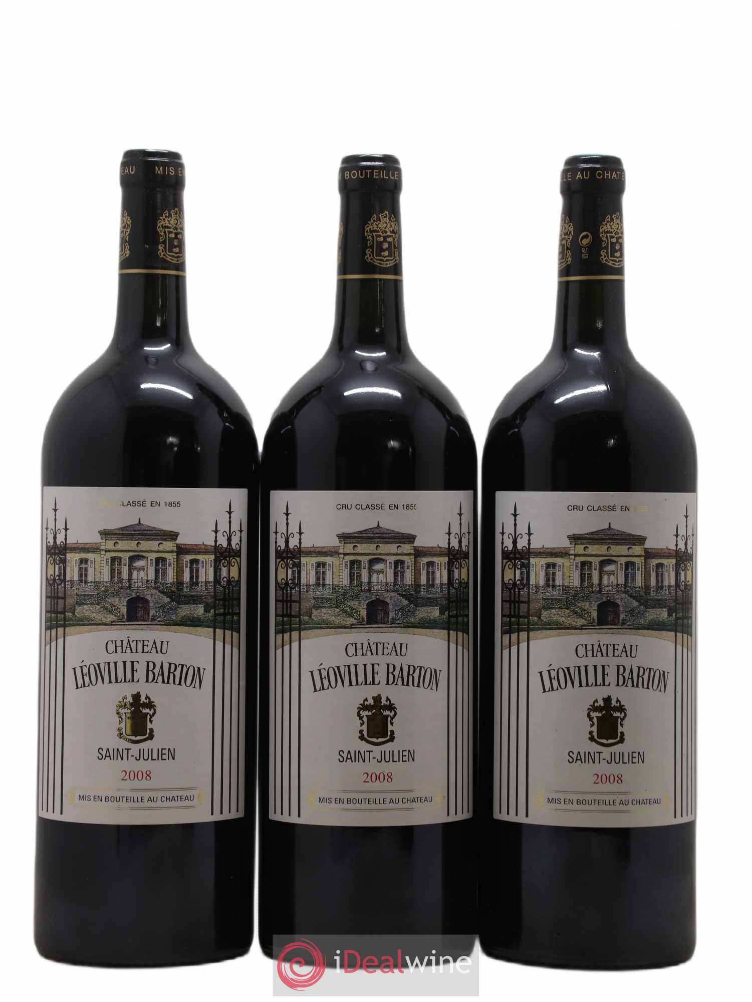 Château Léoville Barton 2ème Grand Cru Classé 2008 - Lot de 3 magnums - 0