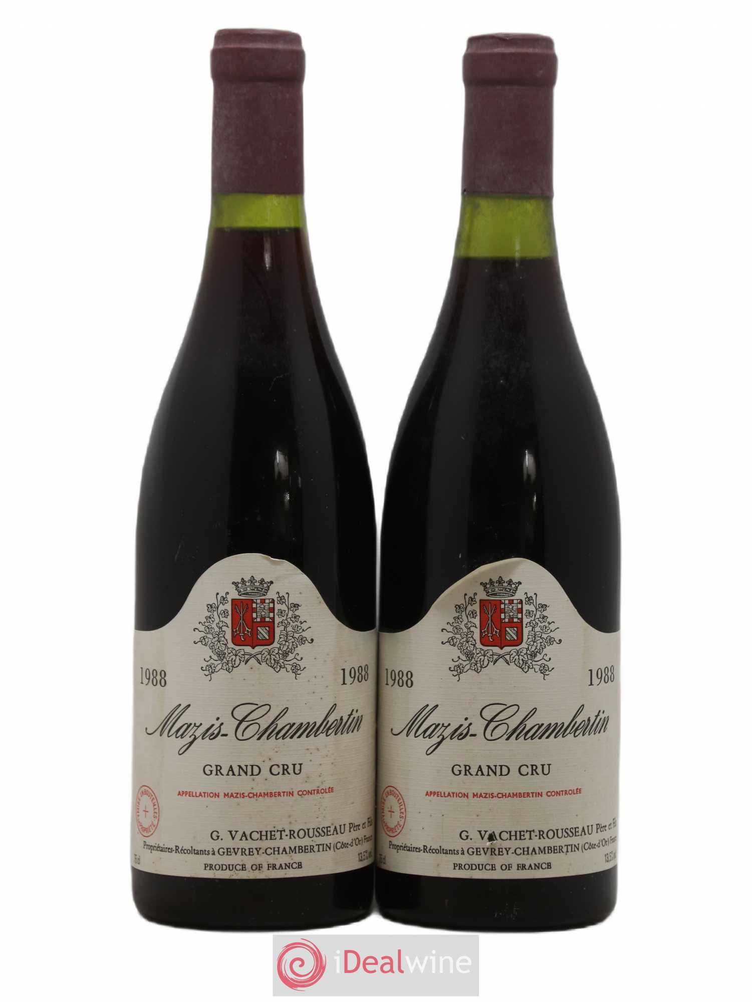 Mazis-Chambertin Grand Cru Vachet Rousseau 1988 - Lot de 2 bouteilles - 0