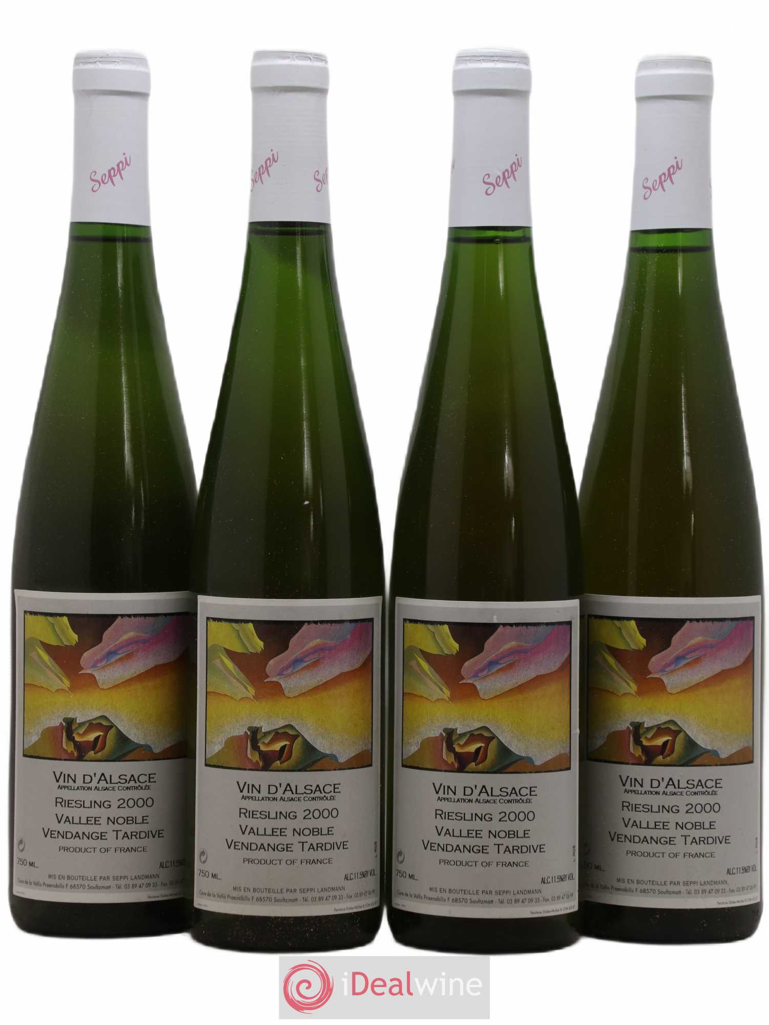 Riesling Vendanges Tardives Vallée Noble Seppi Landmann 2000 - Posten von 4 Flaschen - 0