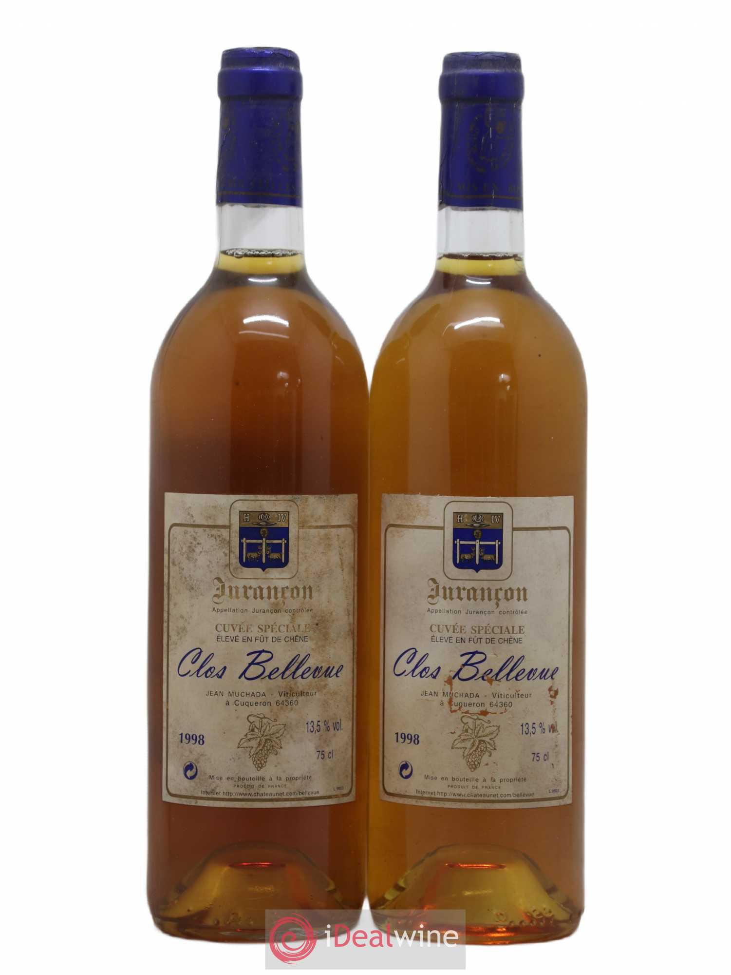Jurançon Cuvée spéciale Clos Bellevue Jean Muchada 1998 - Lotto di 2 bottiglie - 0