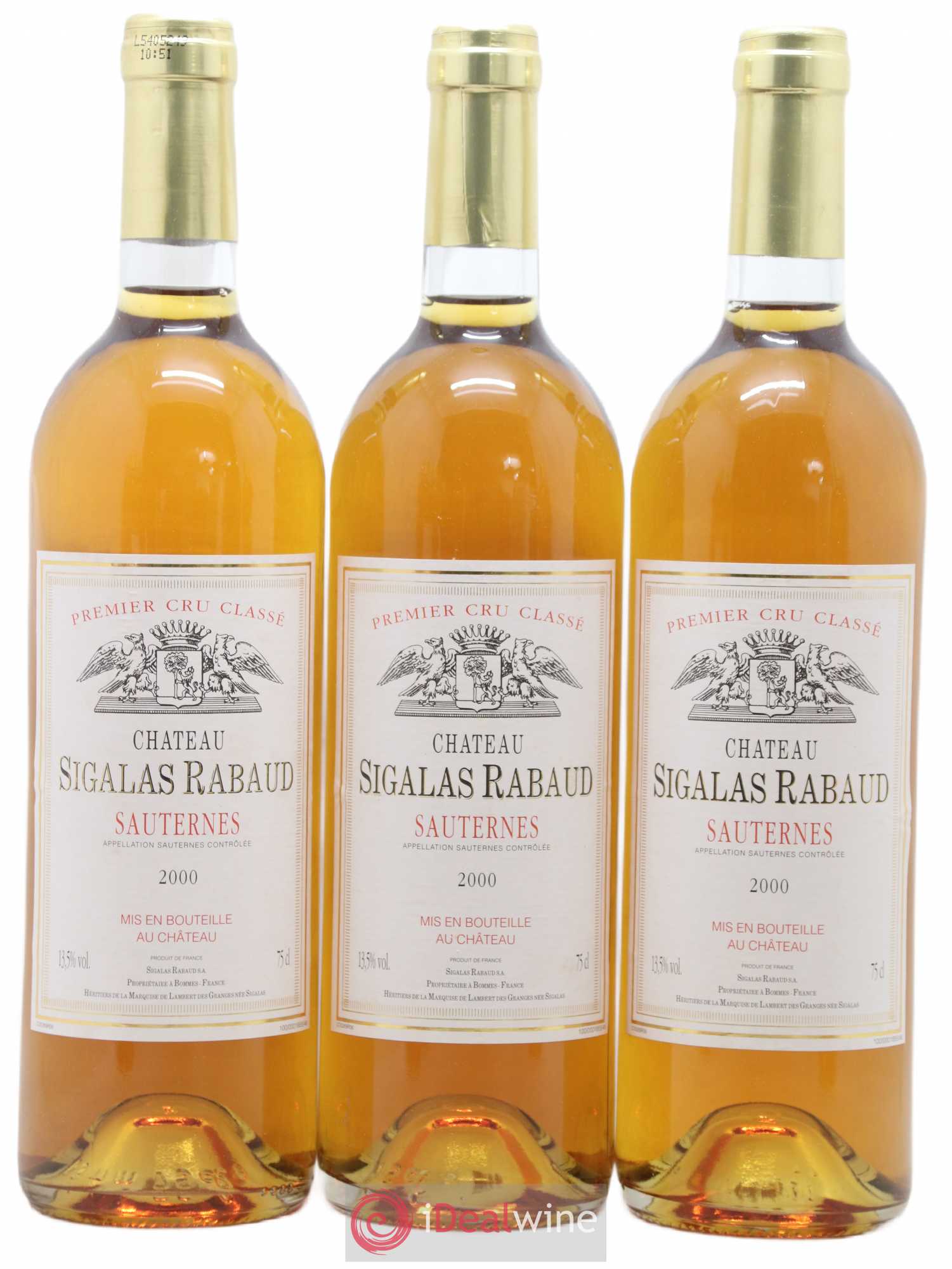 Château Sigalas Rabaud 1er Grand Cru Classé 2000 - Lotto di 6 bottiglie - 1