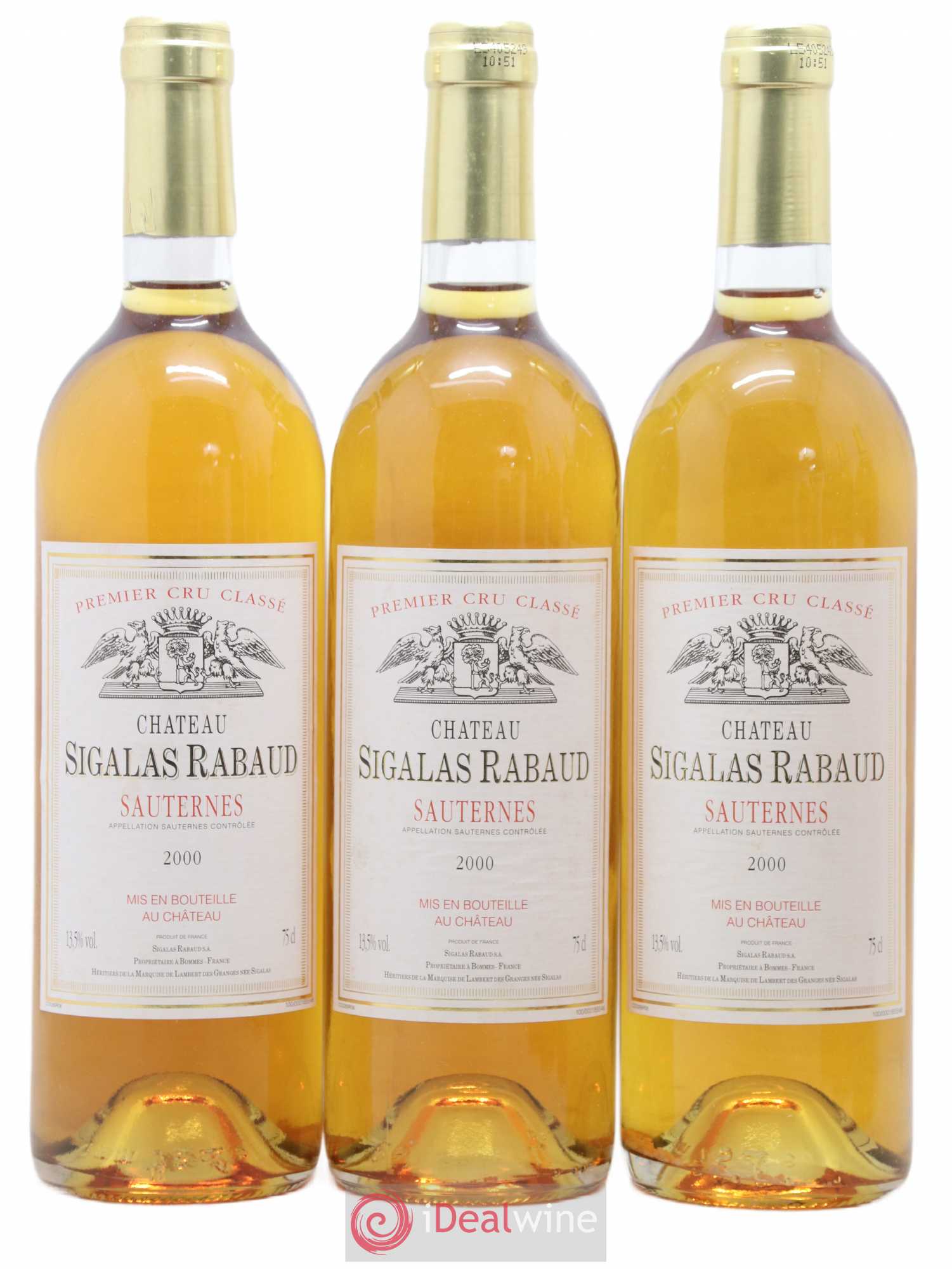 Château Sigalas Rabaud 1er Grand Cru Classé 2000 - Lotto di 6 bottiglie - 2