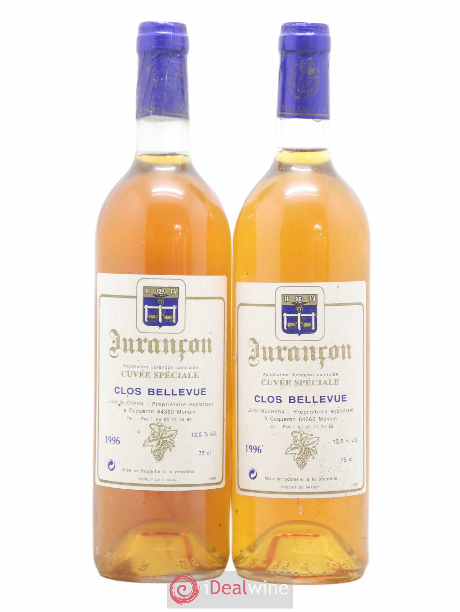 Jurançon Cuvée spéciale Clos Bellevue Jean Muchada 1996 - Posten von 2 Flaschen - 0