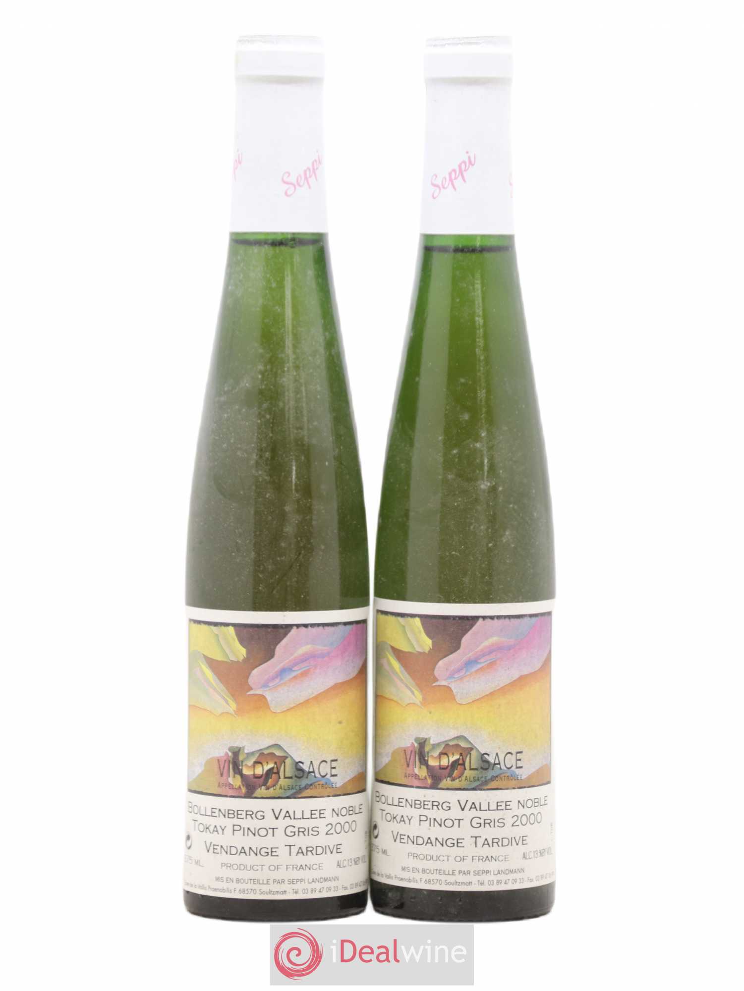 Pinot Gris (Tokay) Vendanges Tardives Bollenberg Vallee Noble Seppi Landmann 37.5cl 2000 - Posten von 2 Demi-Flaschen - 0