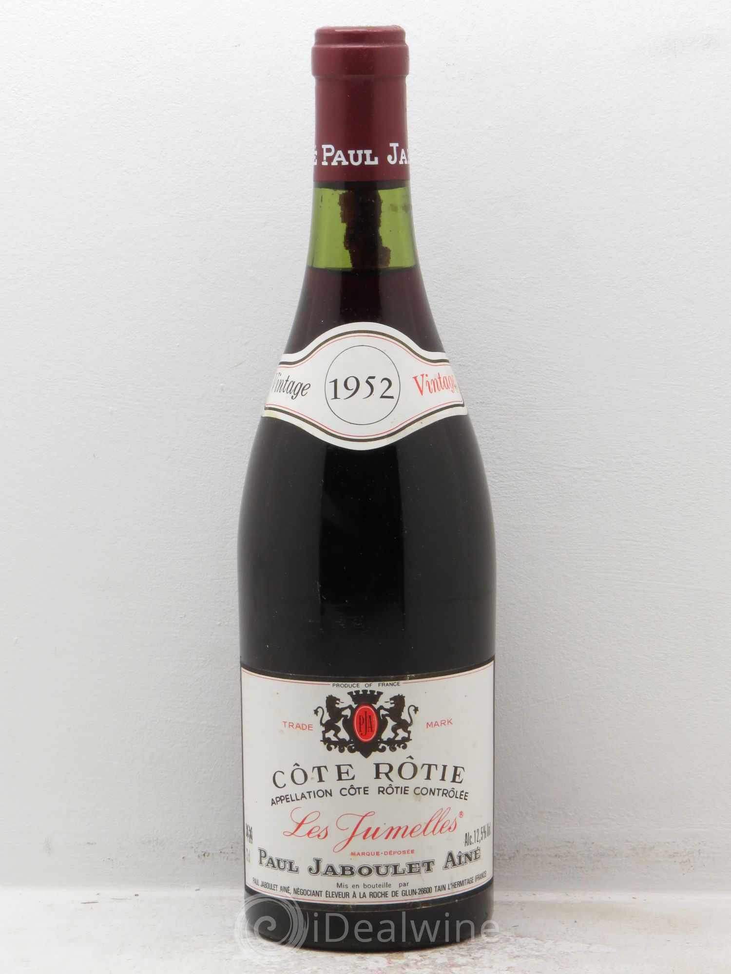 Côte-Rôtie Les Jumelles Paul Jaboulet Ainé 1952 - Lot de 1 bouteille - 0