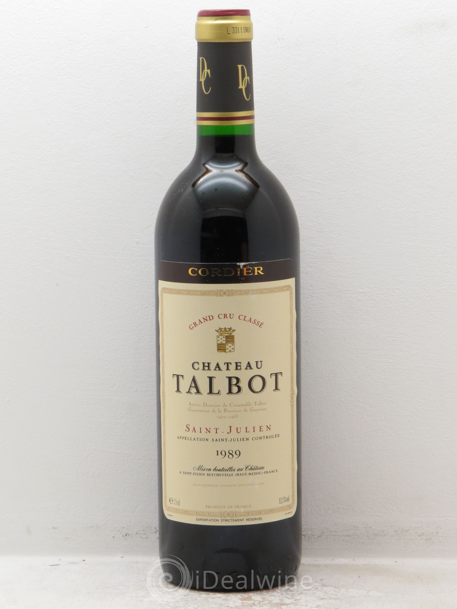 Château Talbot 4ème Grand Cru Classé 1989 - Lot de 1 bouteille - 0