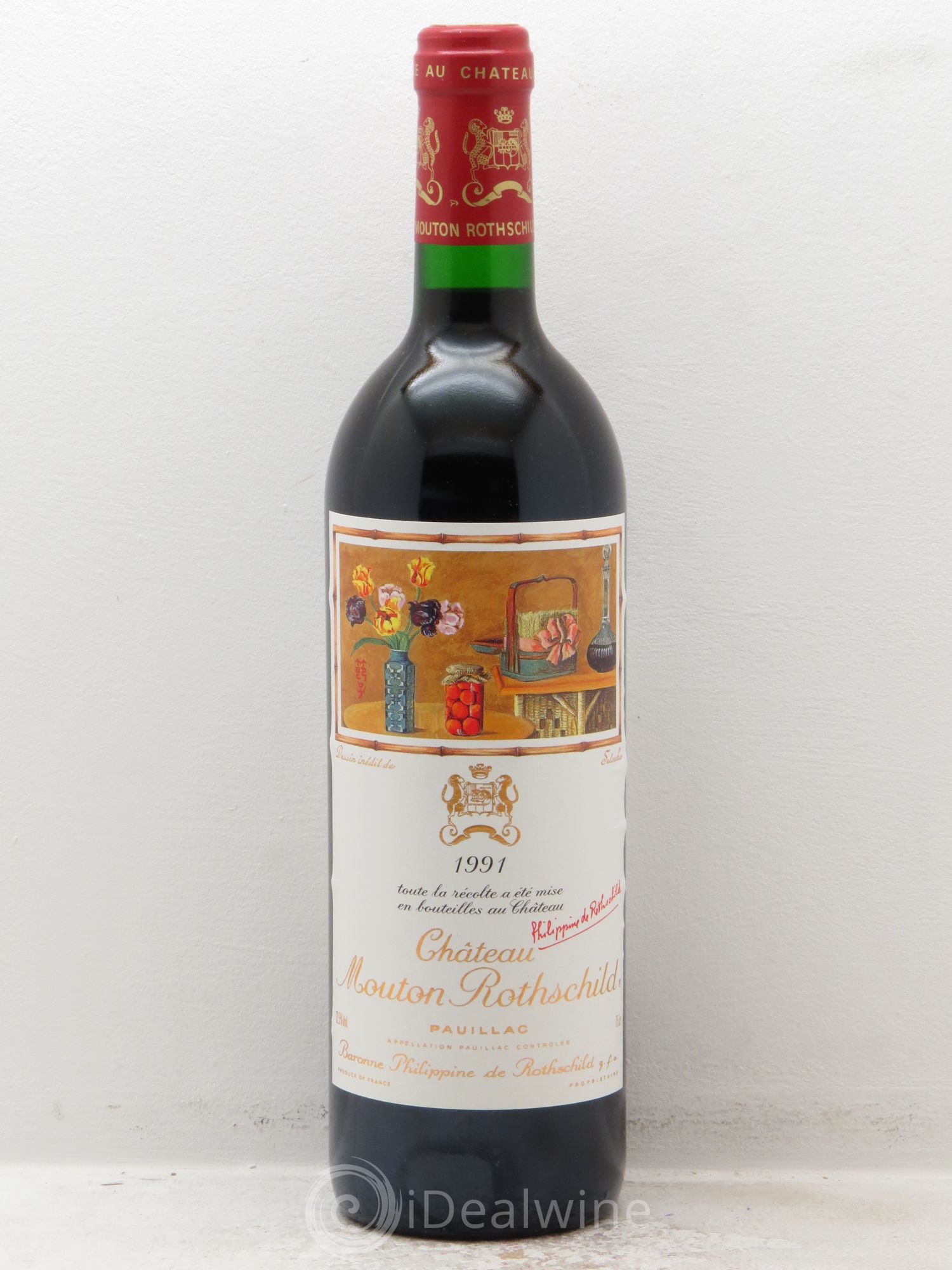 Château Mouton Rothschild 1er Grand Cru Classé 1991 - Lot de 1 bouteille - 0