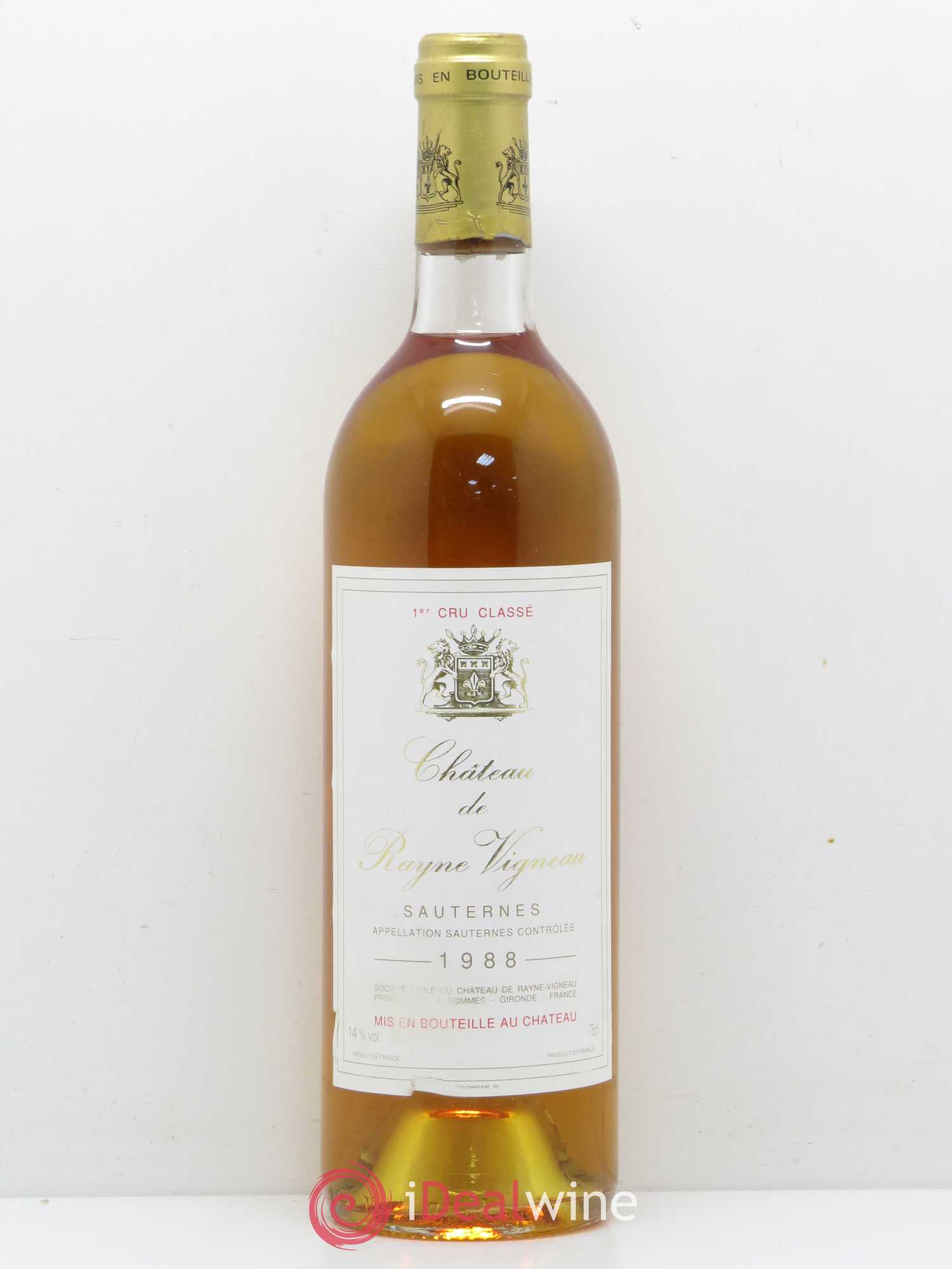 Château de Rayne Vigneau 1er Grand Cru Classé 1988 - Lotto di 1 bottiglia - 0