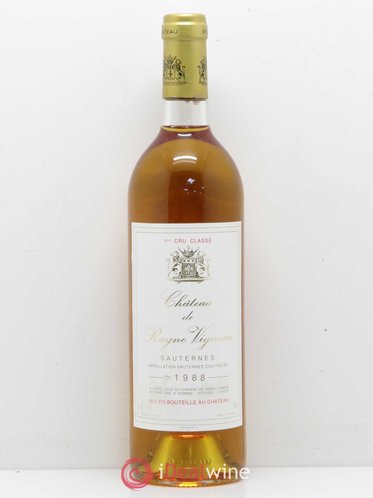 Château de Rayne Vigneau 1er Grand Cru Classé 1988 - Lotto di 1 bottiglia - 0