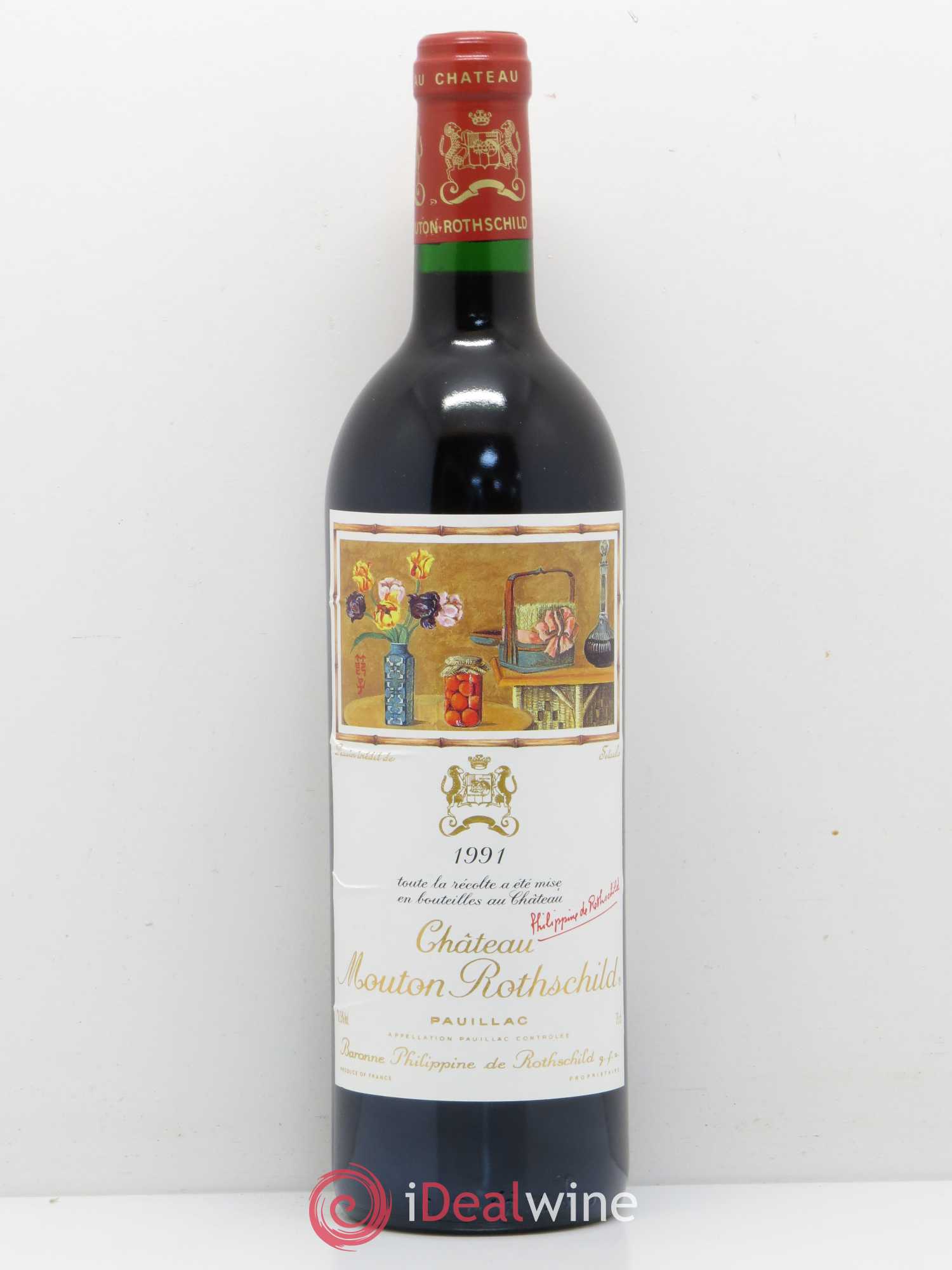 Château Mouton Rothschild 1er Grand Cru Classé 1991 - Lot de 1 bouteille - 0