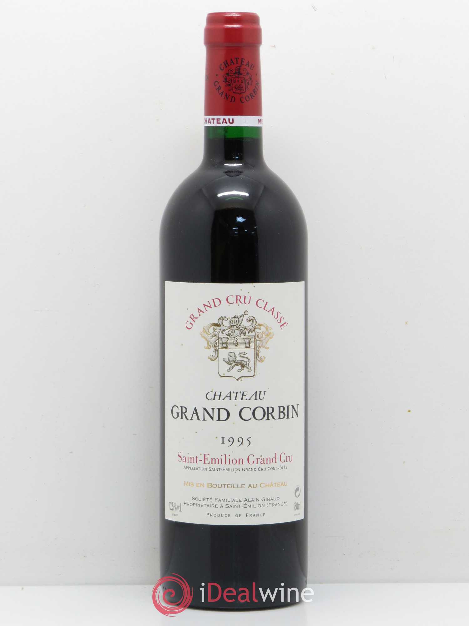 Château Grand Corbin Grand Cru Classé 1995 - Lot de 1 bouteille - 0