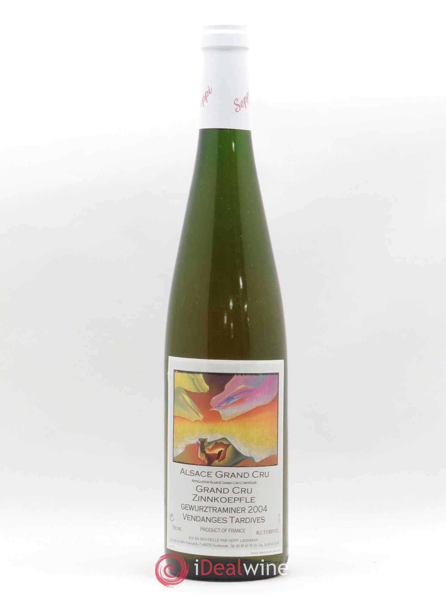 Gewurztraminer Vendanges Tardives Grand Cru Zinnkoepfle Seppi Landmann 2004 - Lotto di 1 bottiglia - 0