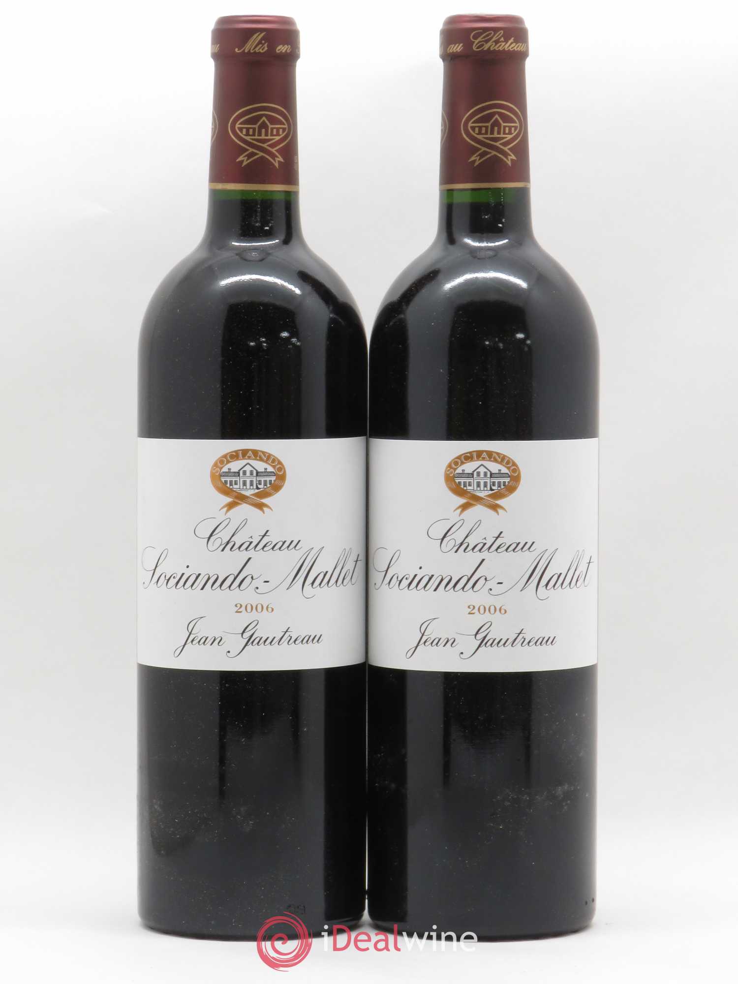 Château Sociando Mallet 2006 - Lot de 2 bouteilles - 0