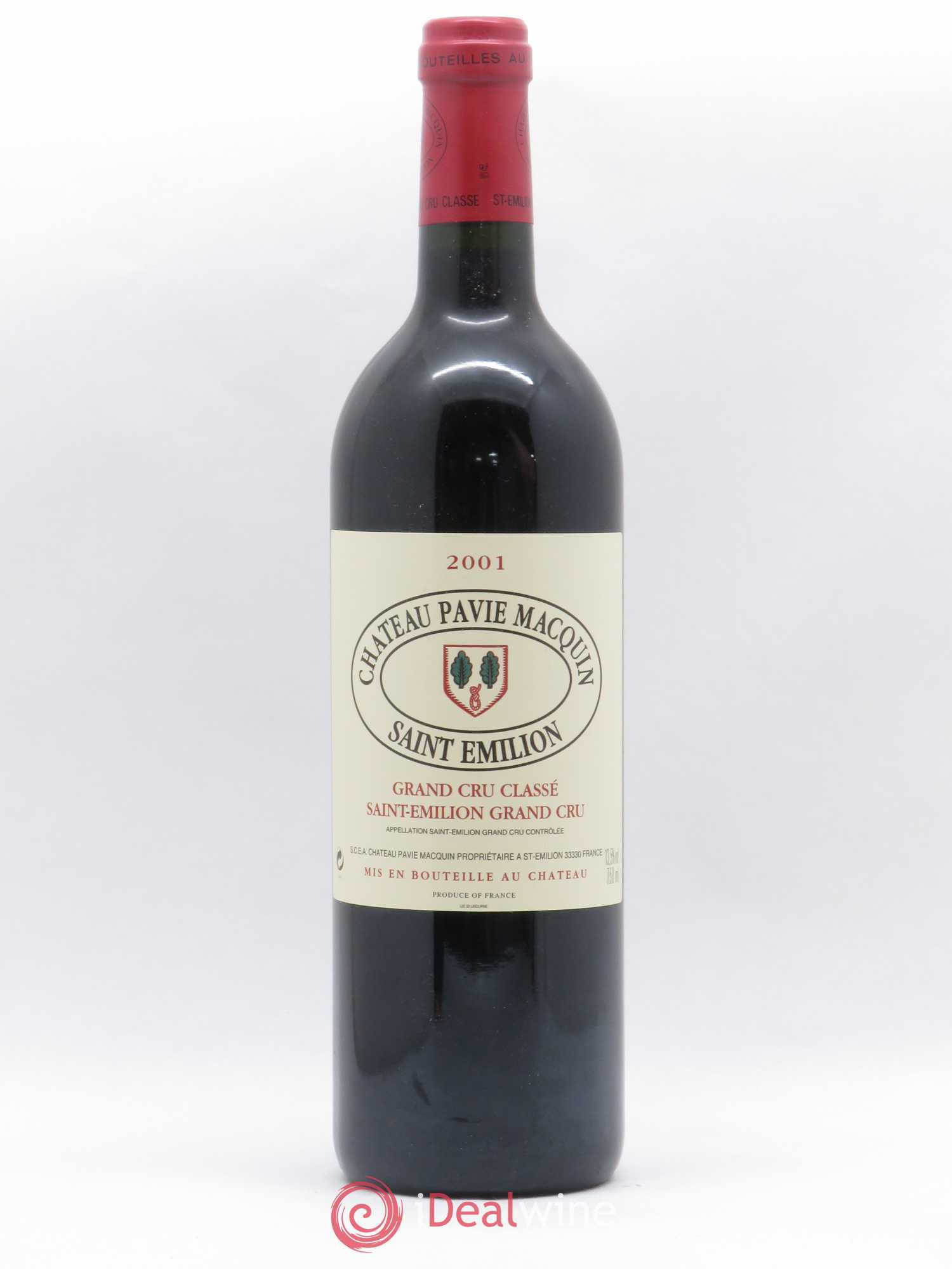 Château Pavie Macquin 1er Grand Cru Classé B 2001 - Lot de 1 bouteille - 0