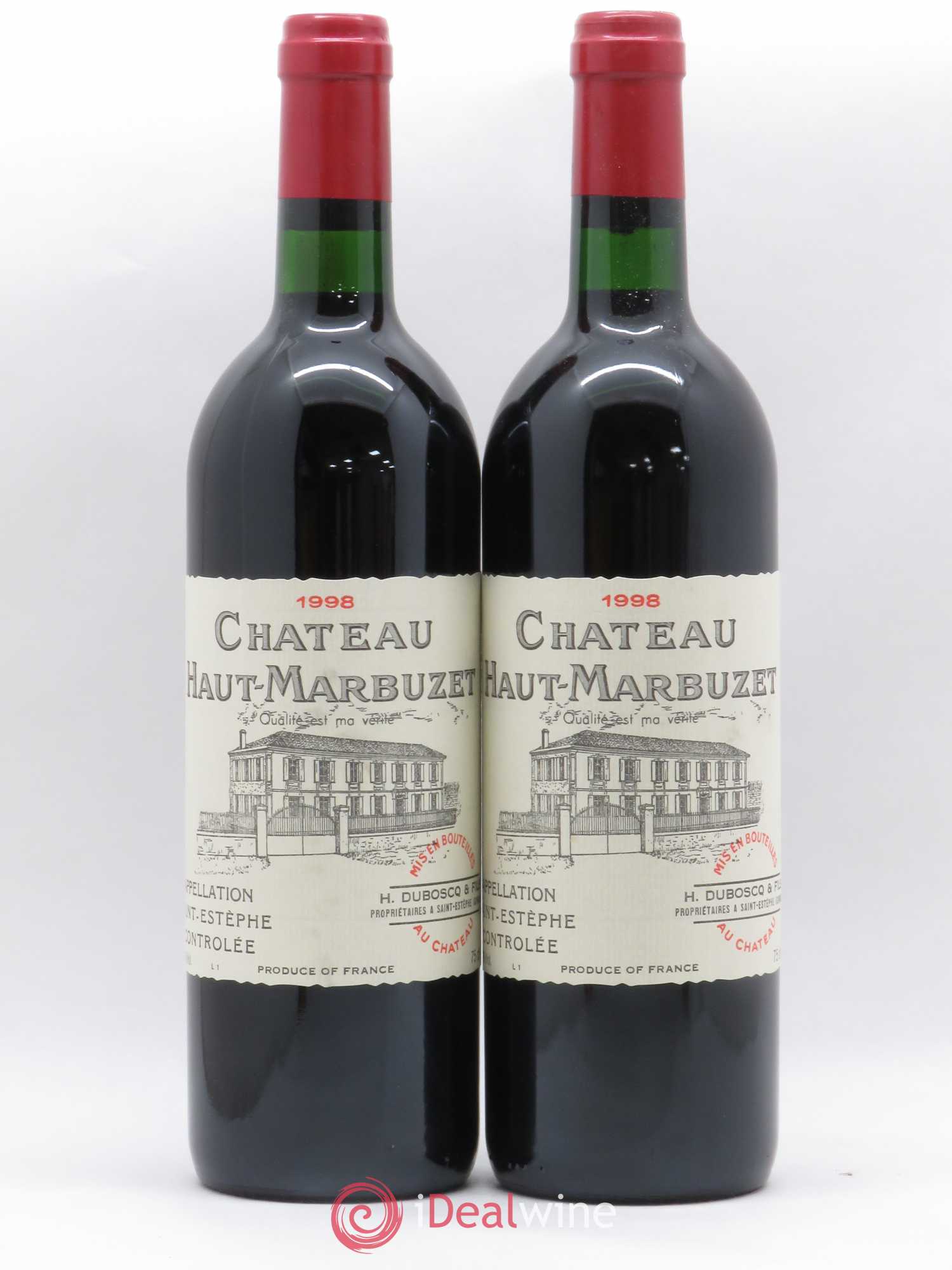 Château Haut Marbuzet 1998 - Lot de 2 bouteilles - 0