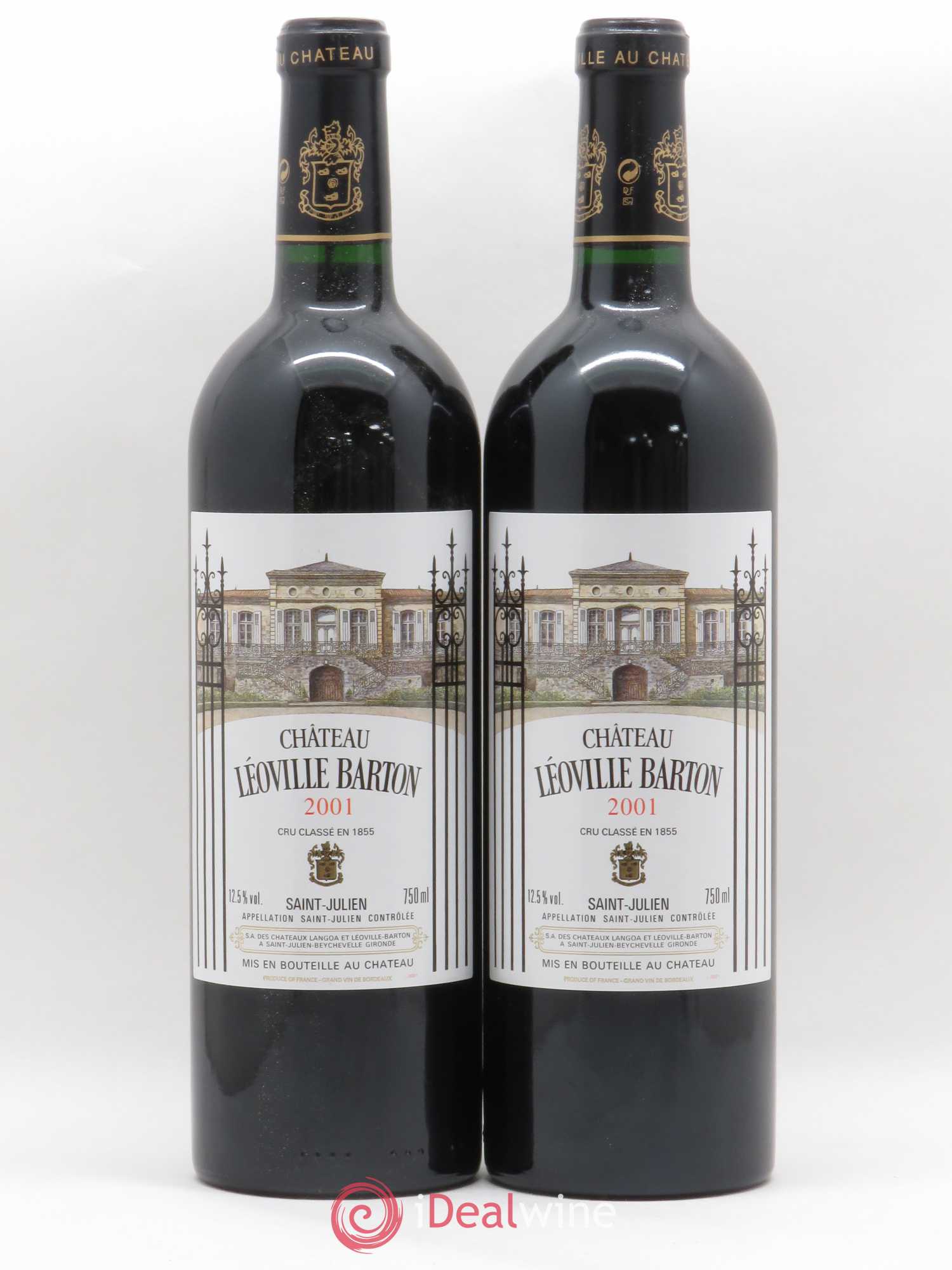 Château Léoville Barton 2ème Grand Cru Classé 2001 - Lot de 2 bouteilles - 0