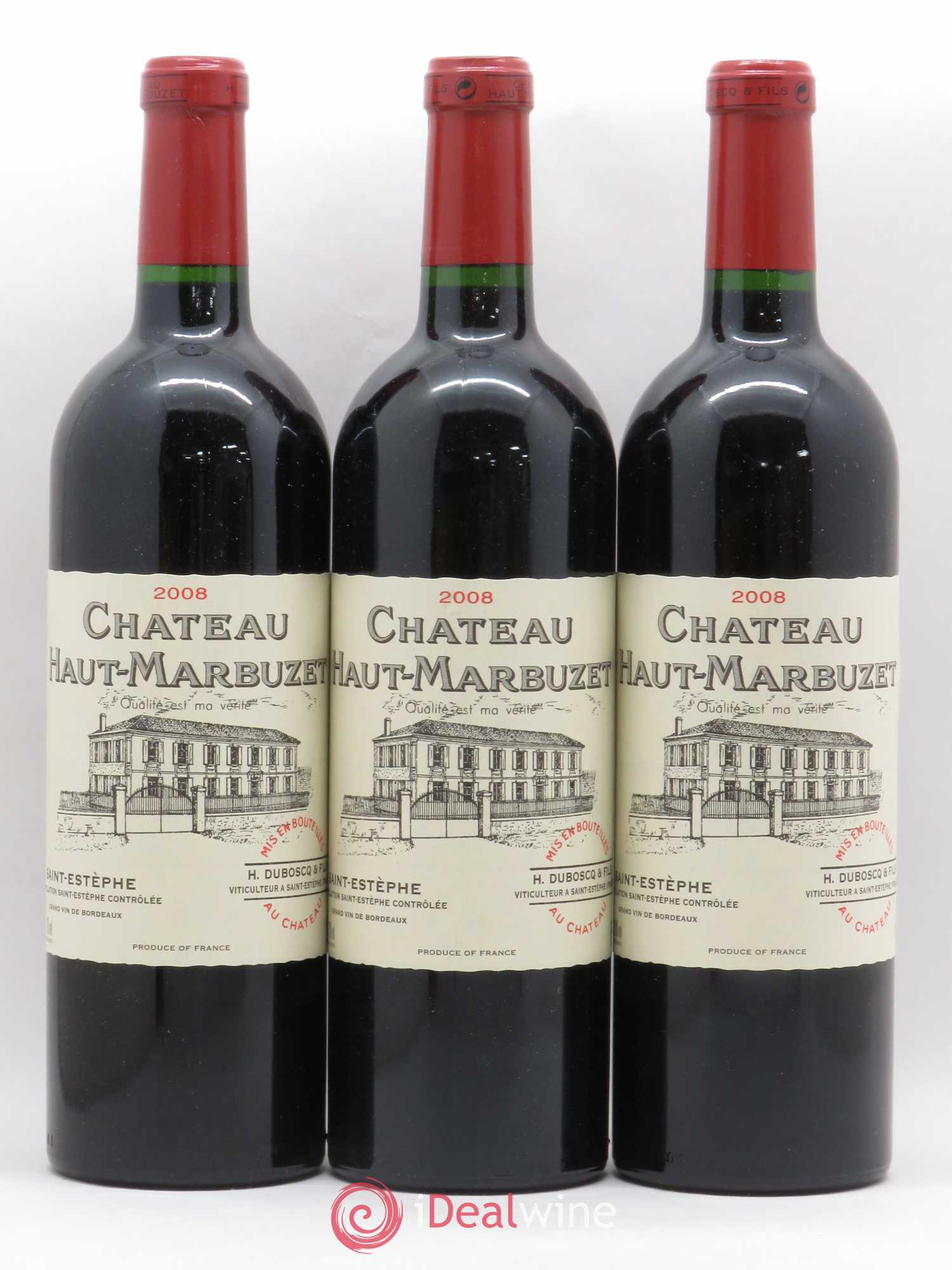 Château Haut Marbuzet 2008 - Lot de 3 bouteilles - 0