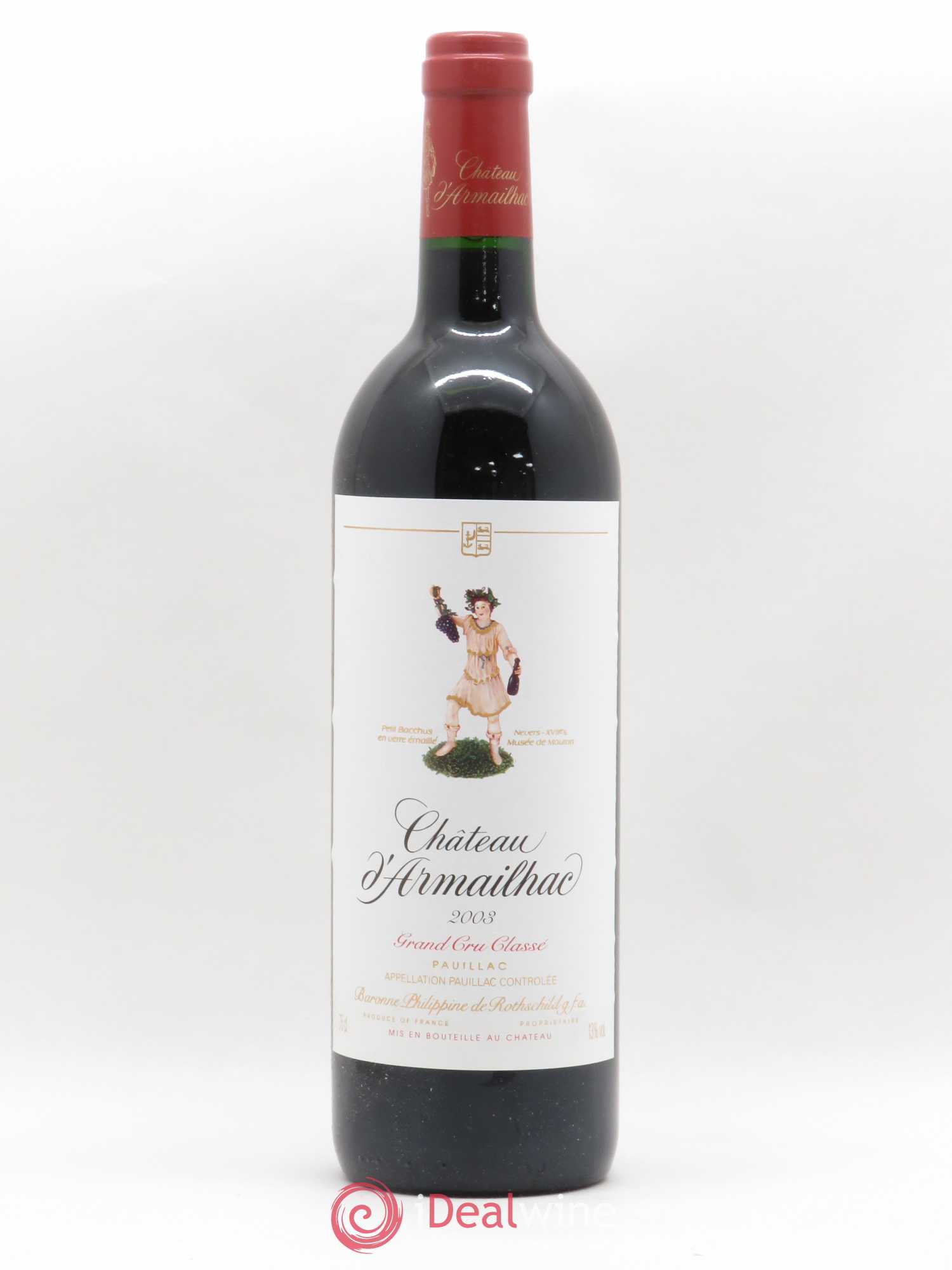 Château d' Armailhac - Mouton Baron(ne) Philippe 5ème Grand Cru Classé 2003 - Lot de 1 bouteille - 0
