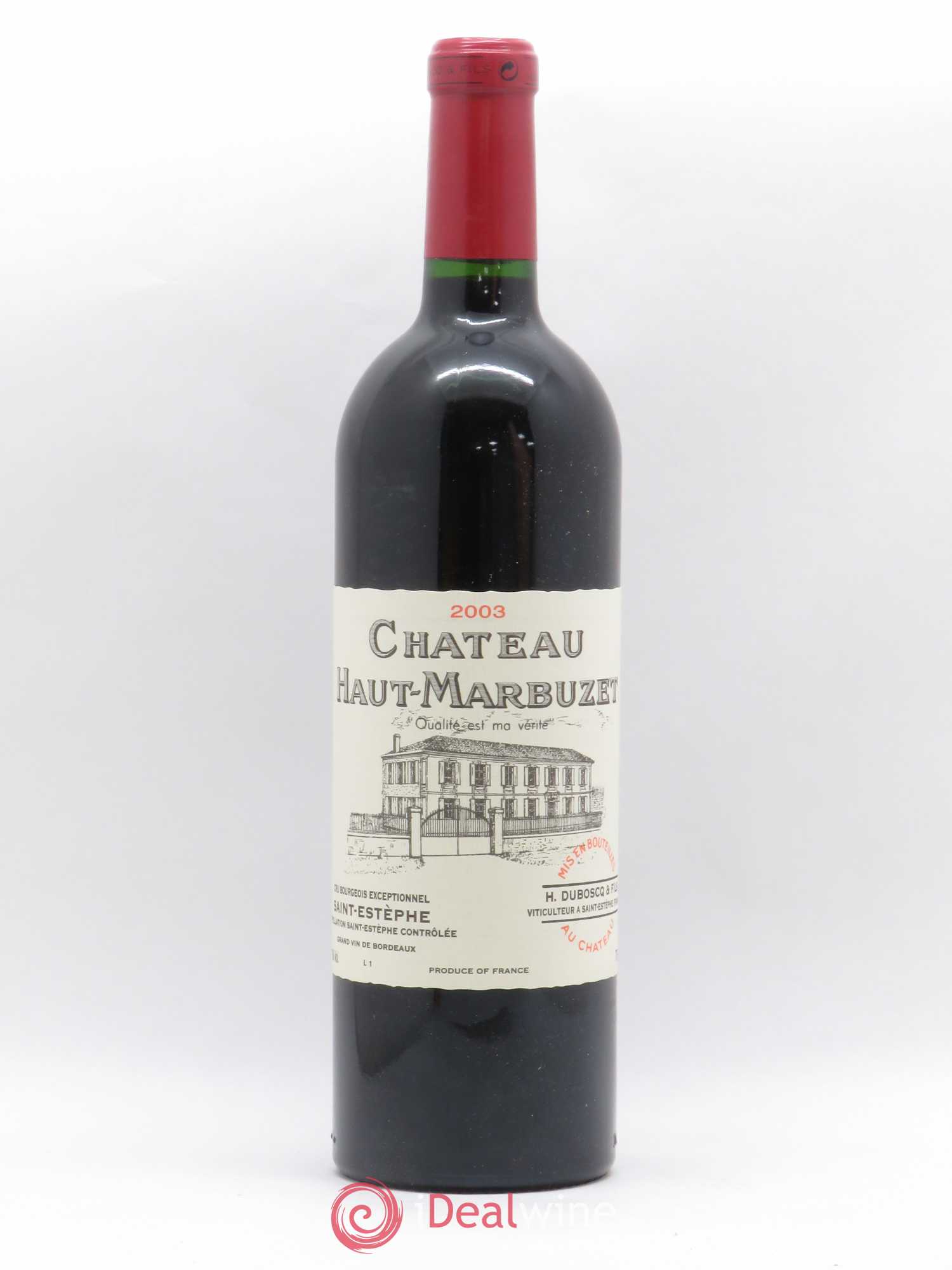 Château Haut Marbuzet 2003 - Lot de 1 bouteille - 0