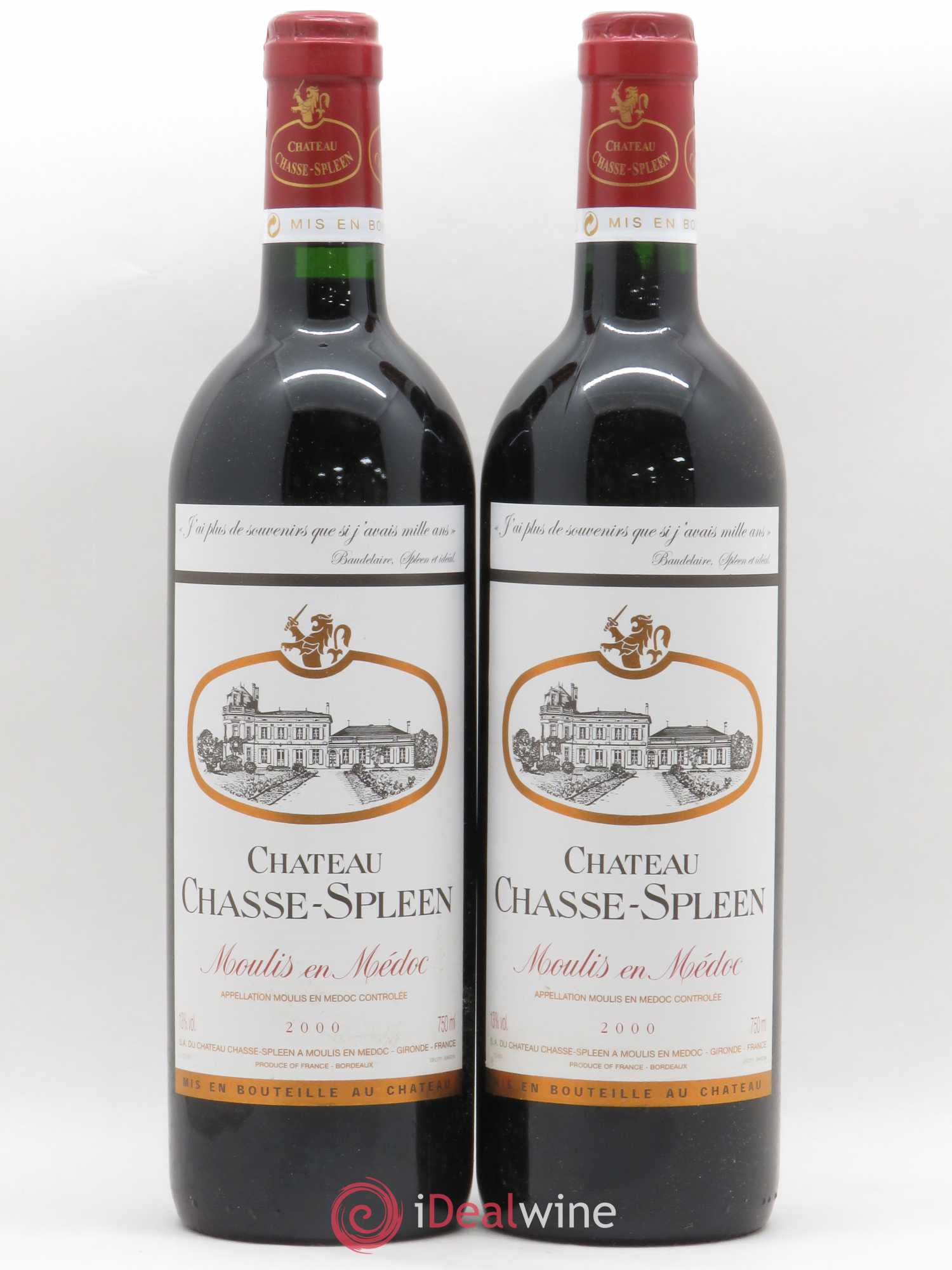 Château Chasse Spleen 2000 - Lot de 2 bouteilles - 0