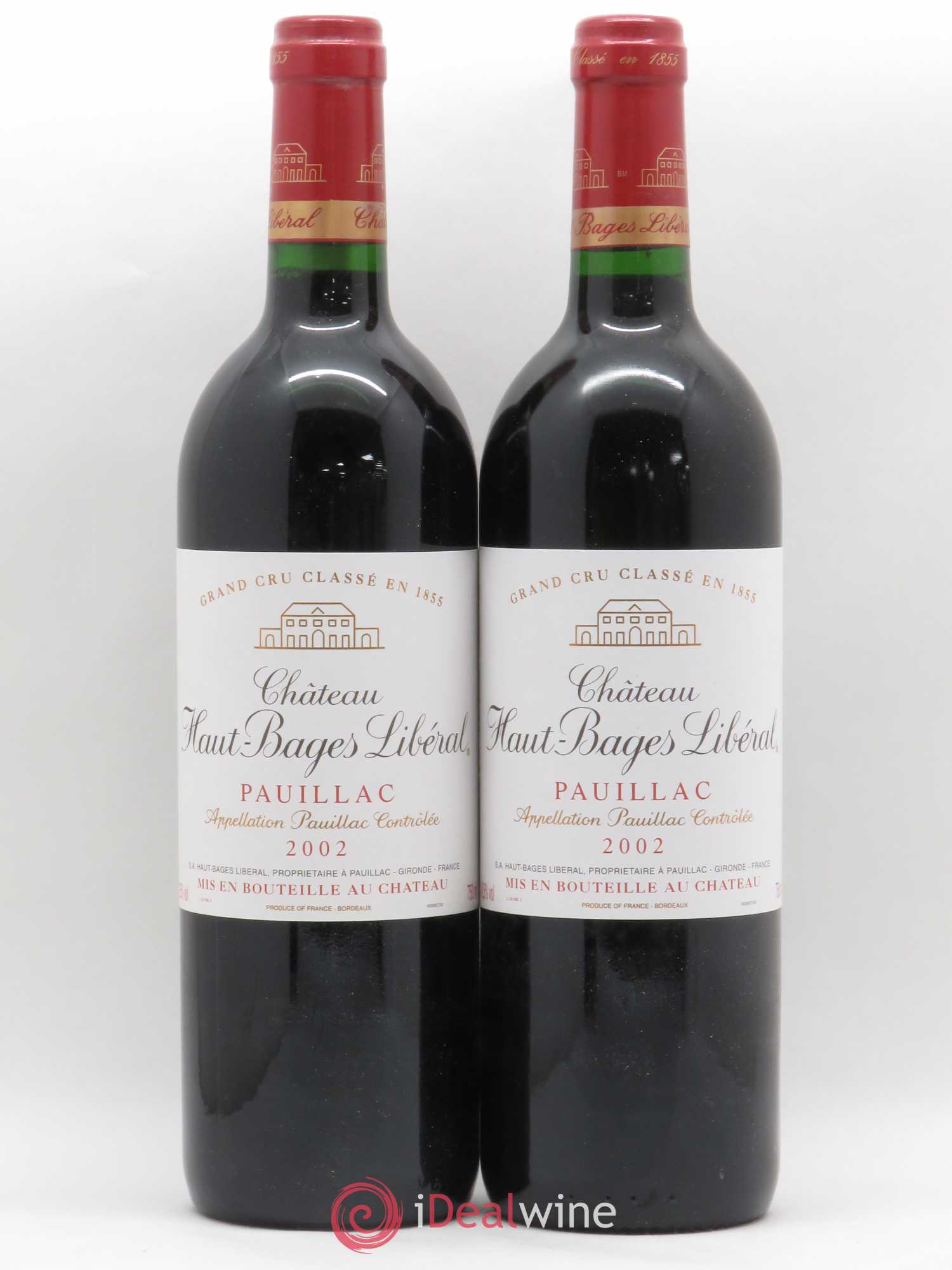 Château Haut Bages Libéral 5ème Grand Cru Classé 2002 - Lot de 2 bouteilles - 0
