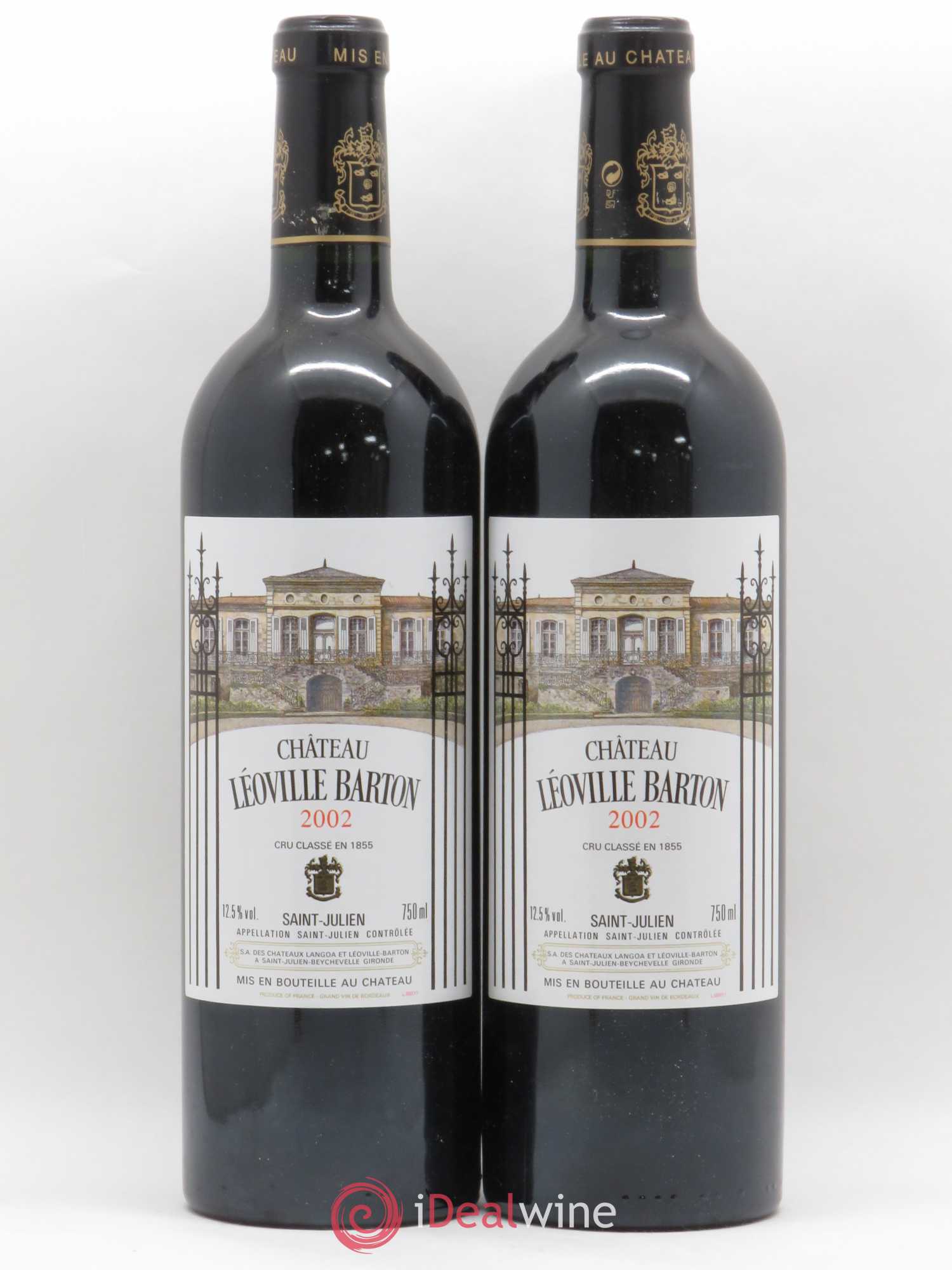Château Léoville Barton 2ème Grand Cru Classé 2002 - Lot de 2 bouteilles - 0