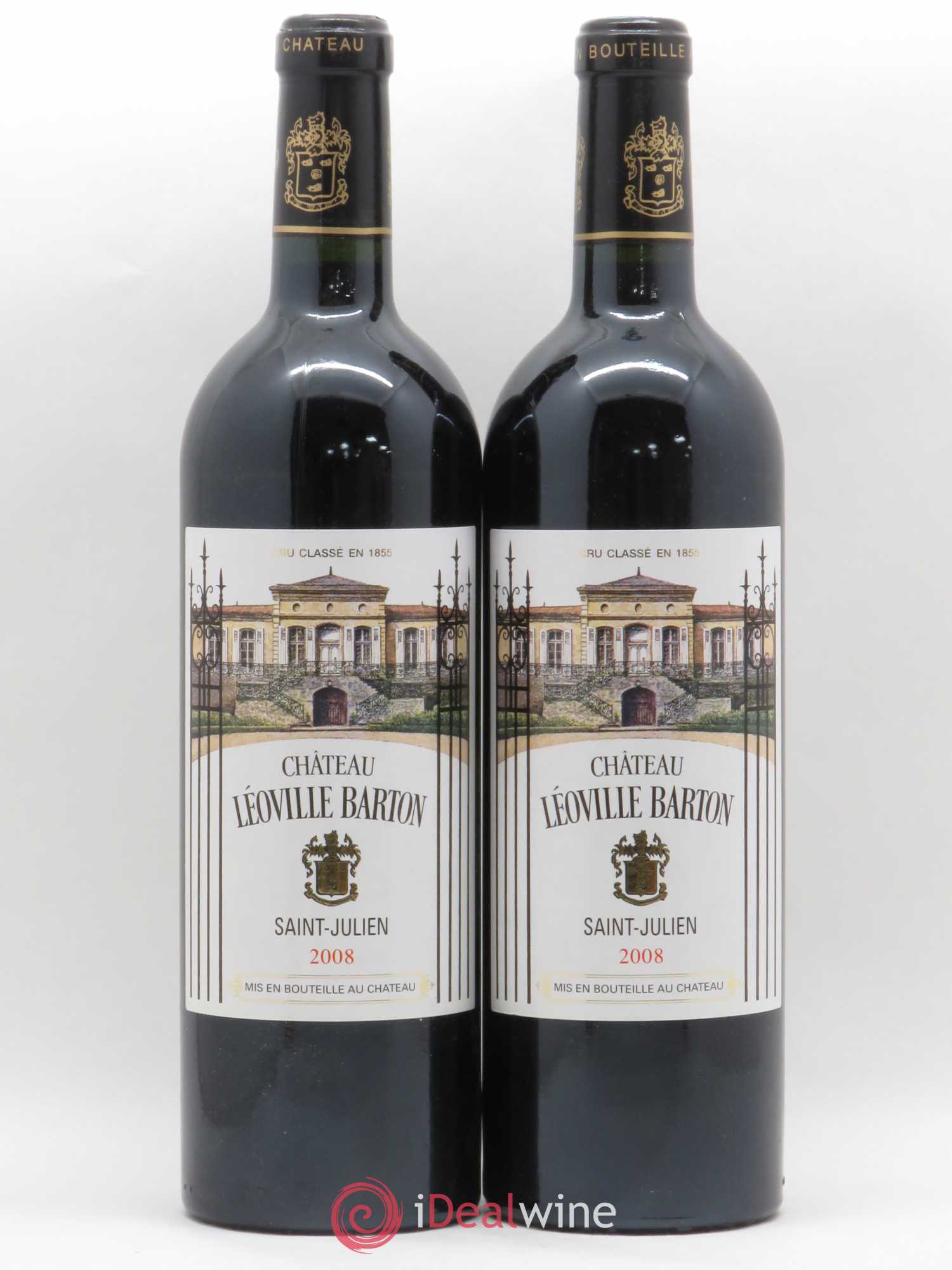 Château Léoville Barton 2ème Grand Cru Classé 2008 - Lot de 2 bouteilles - 0