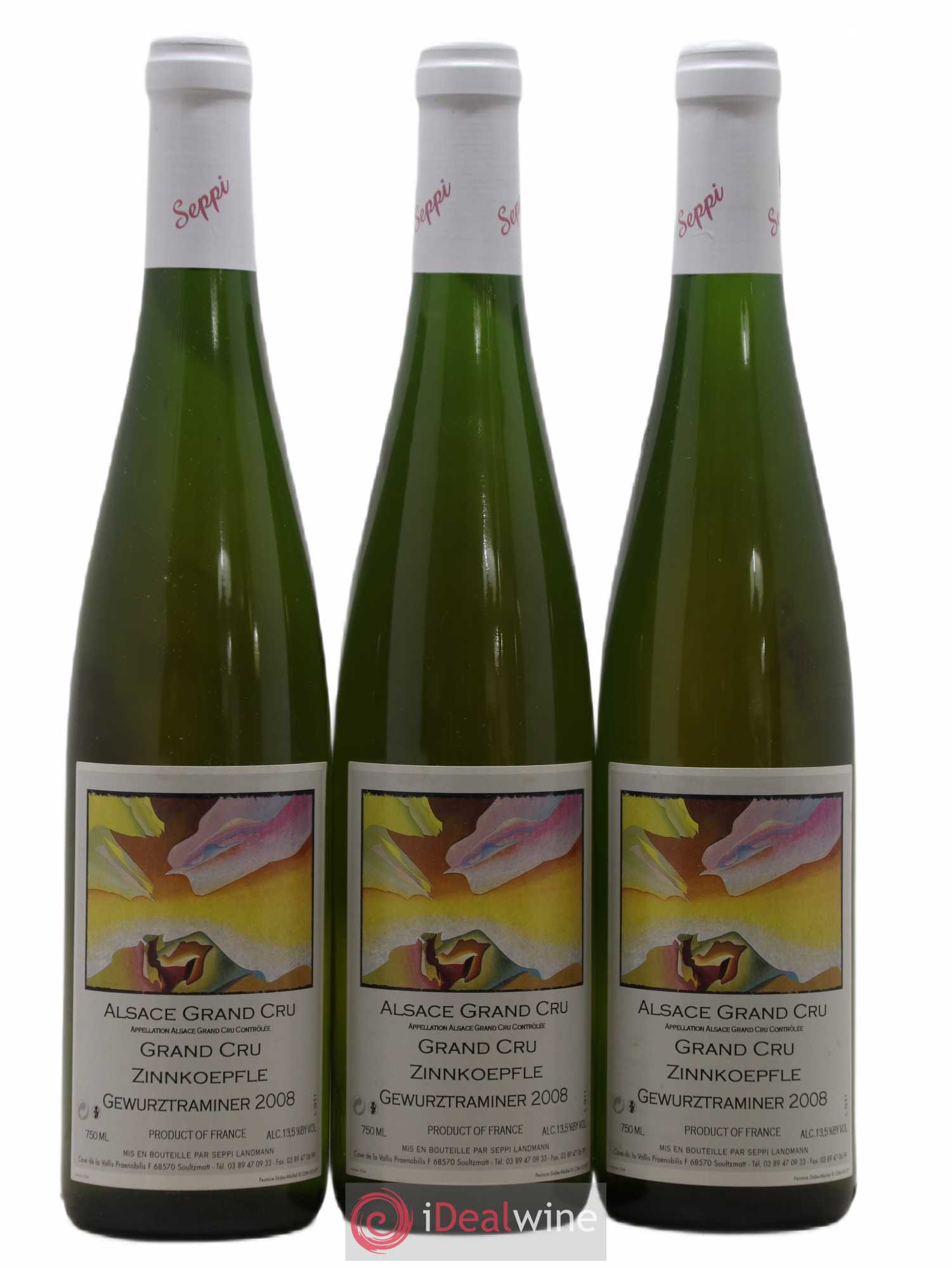 Gewurztraminer Grand Cru Zinnkoepfle Seppi Landmann 2008 - Posten von 3 Flaschen - 0