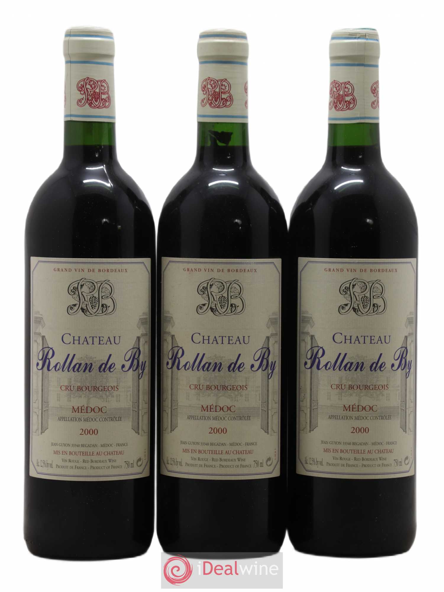 Château Rollan de By Cru Bourgeois 2000 - Lot de 3 bouteilles - 0