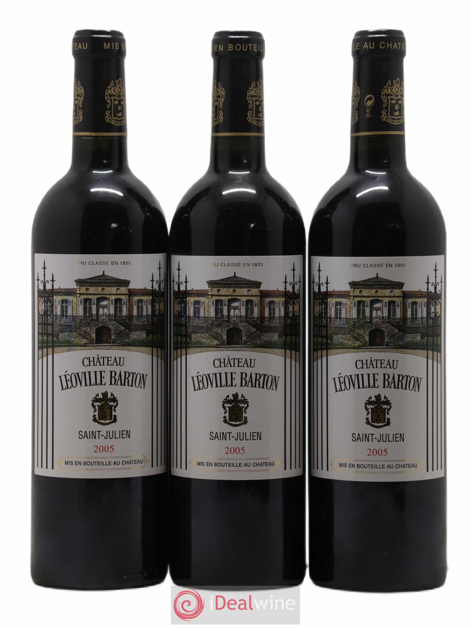 Château Léoville Barton 2ème Grand Cru Classé 2005 - Lot de 3 bouteilles - 0