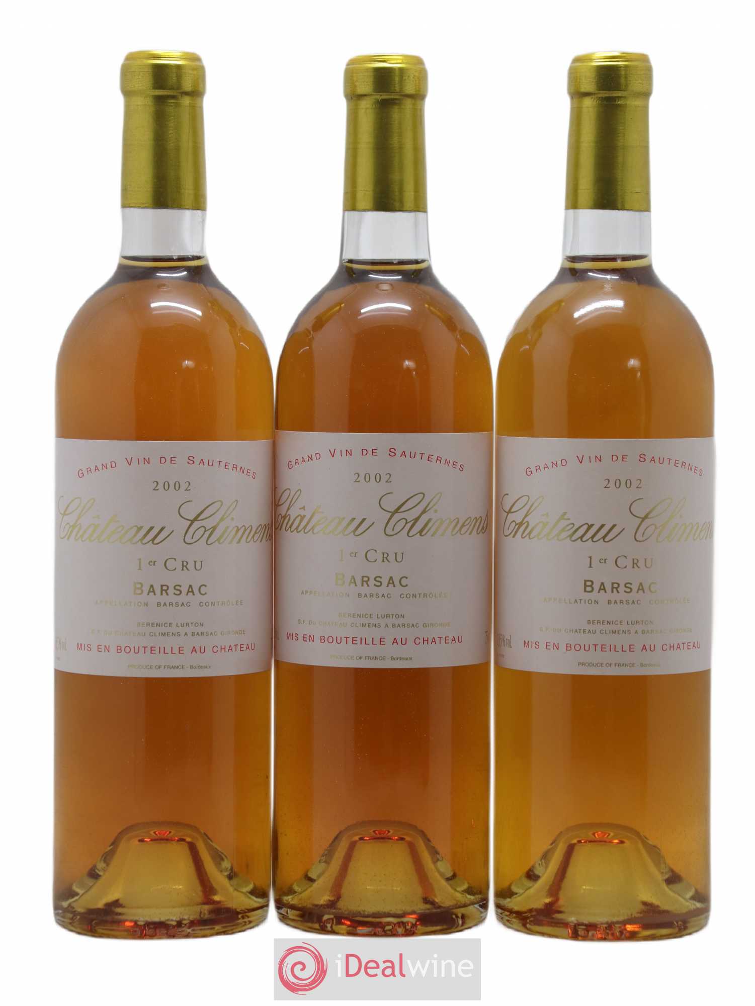 Château Climens 1er Grand Cru Classé 2002 - Lotto di 3 bottiglie - 0